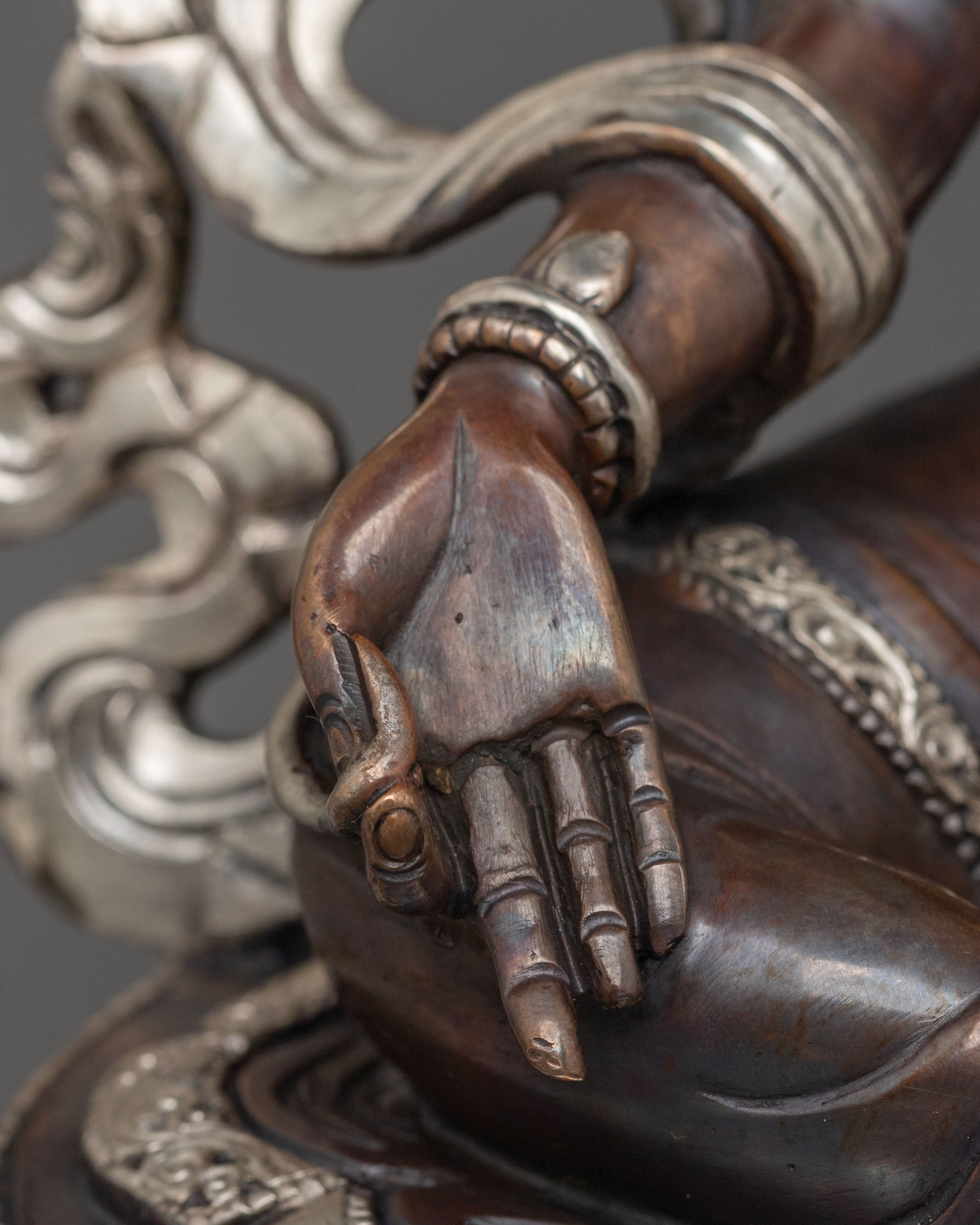 Green Tara Statue | Oxidized Copper Buddhist Goddess