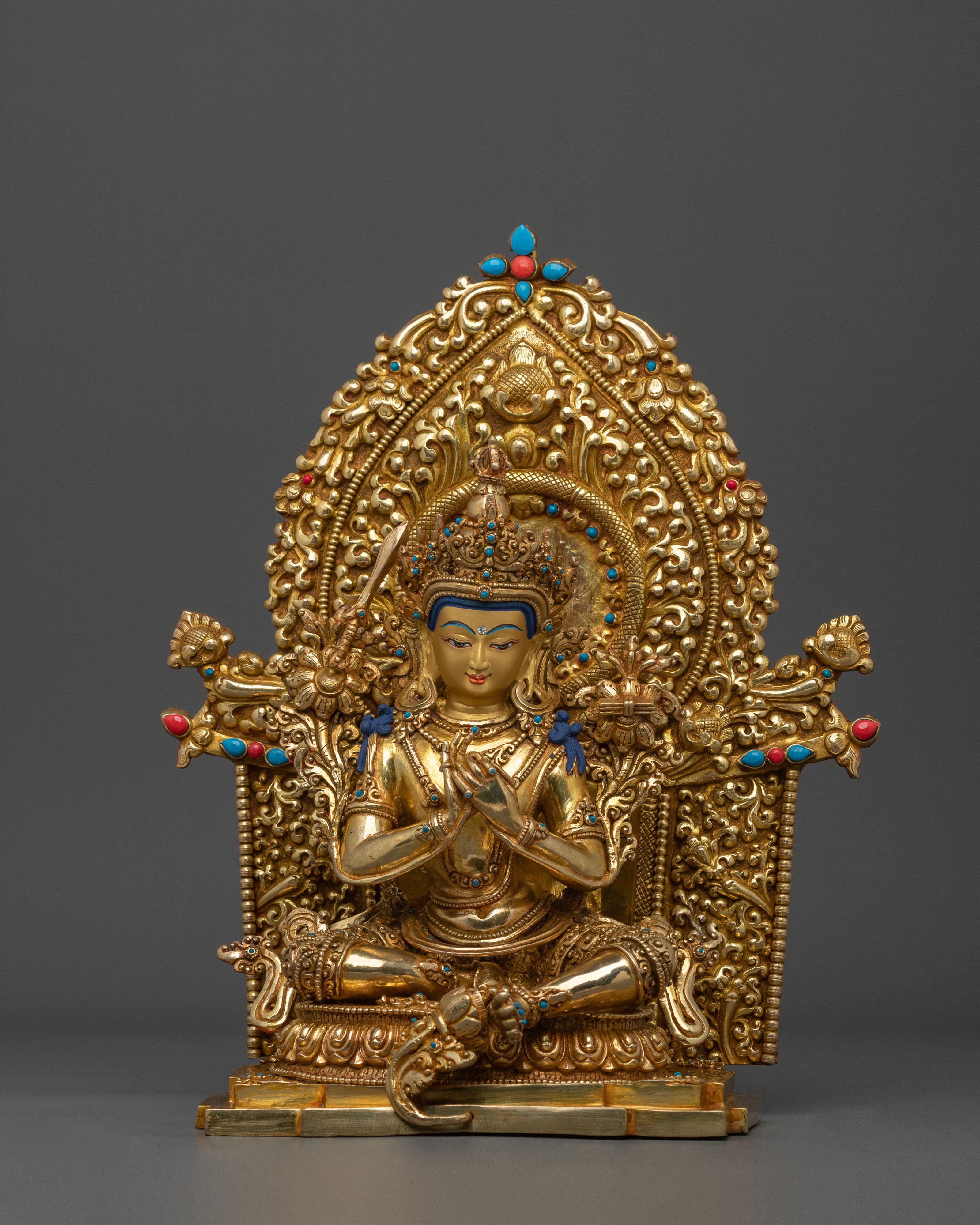 Tikshna Manjushri Sacred Sculpture | Wrathful Bodhisattva of Wisdom
