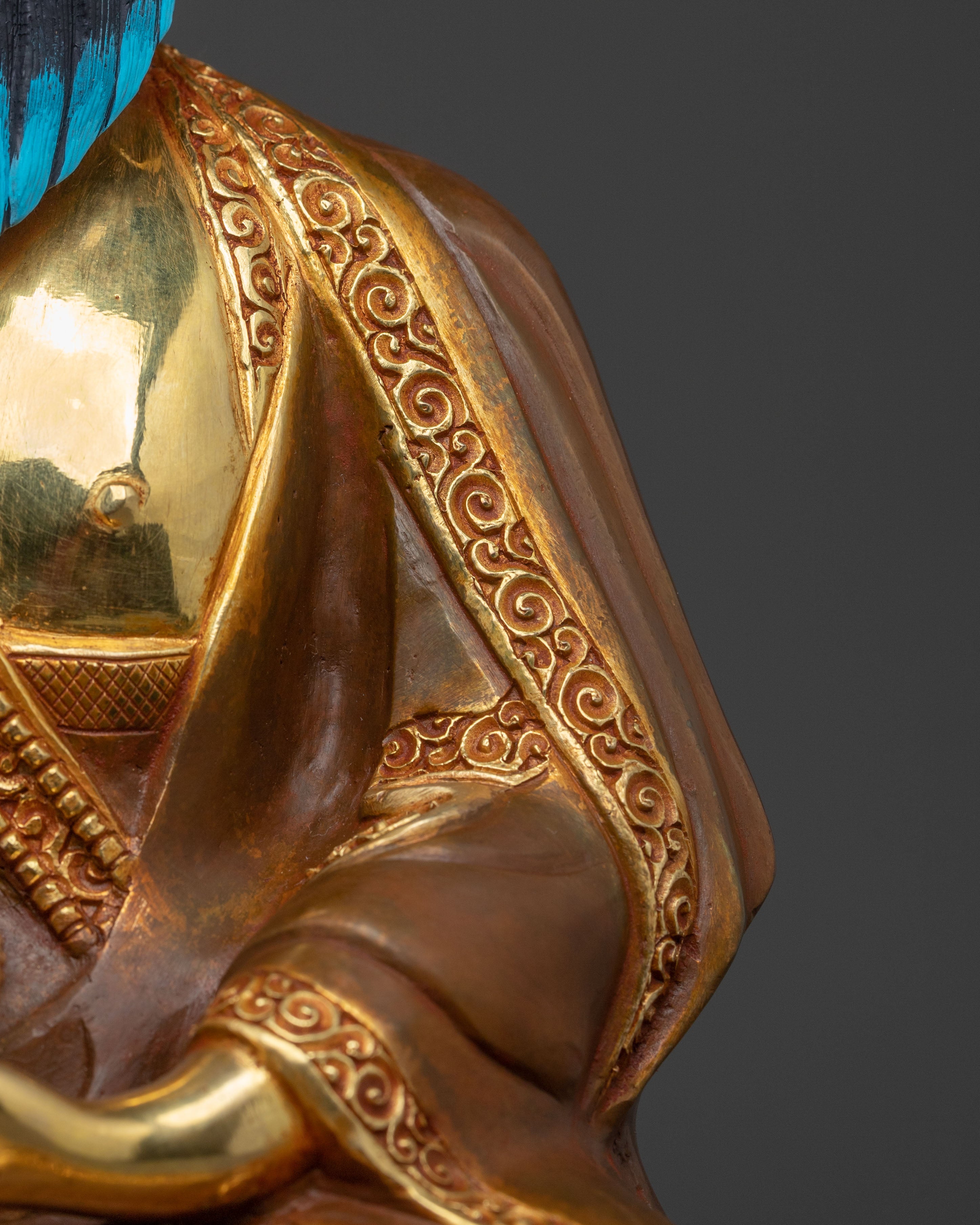 Guru Shapdum Sacred Statue | 24k Gold Gilded Icon