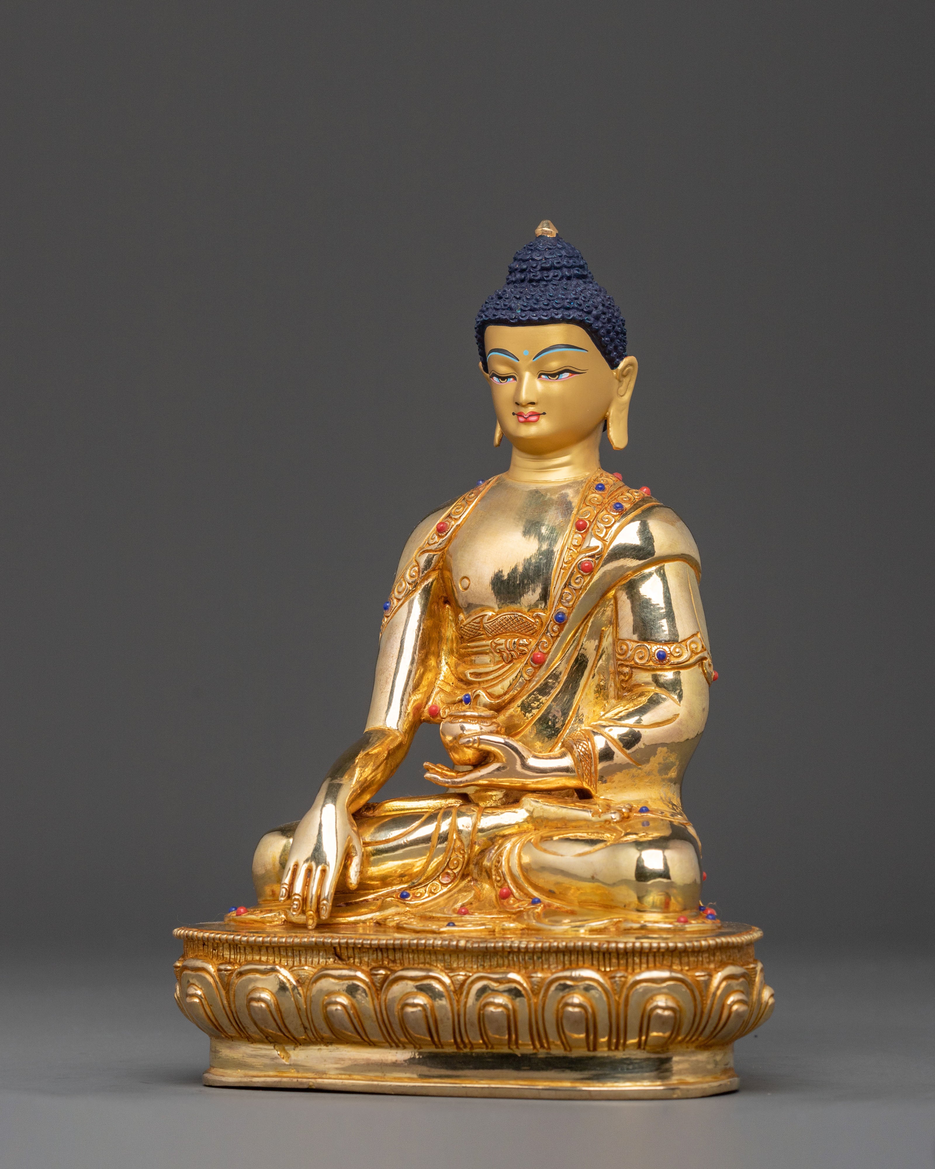 Shakyamuni Buddha Timeless Enlightened Statue in Full Gold Gild