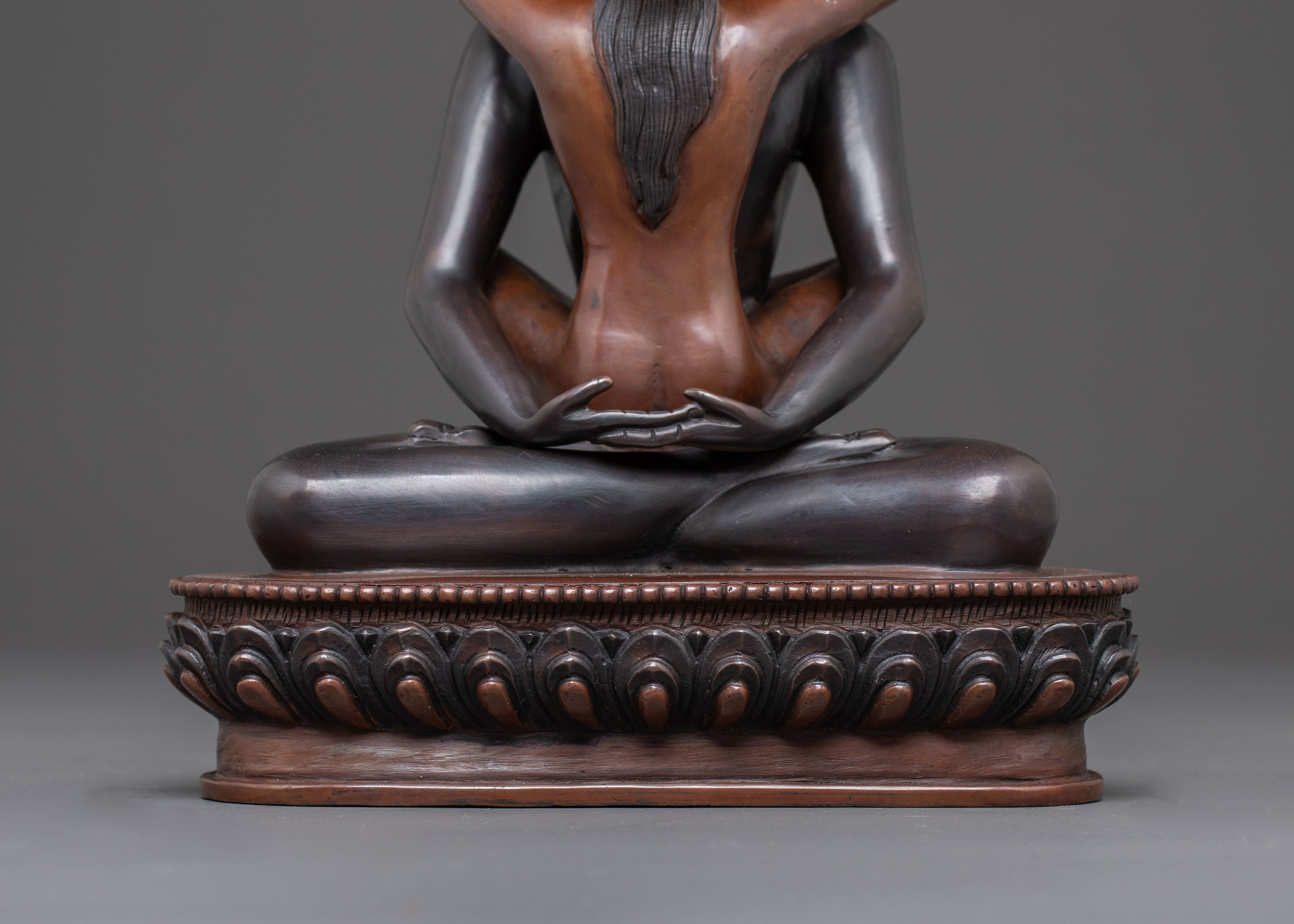 Oxidized Tibetan Samantabhadra With Consort Statue | Tantric Deity for Meditation
