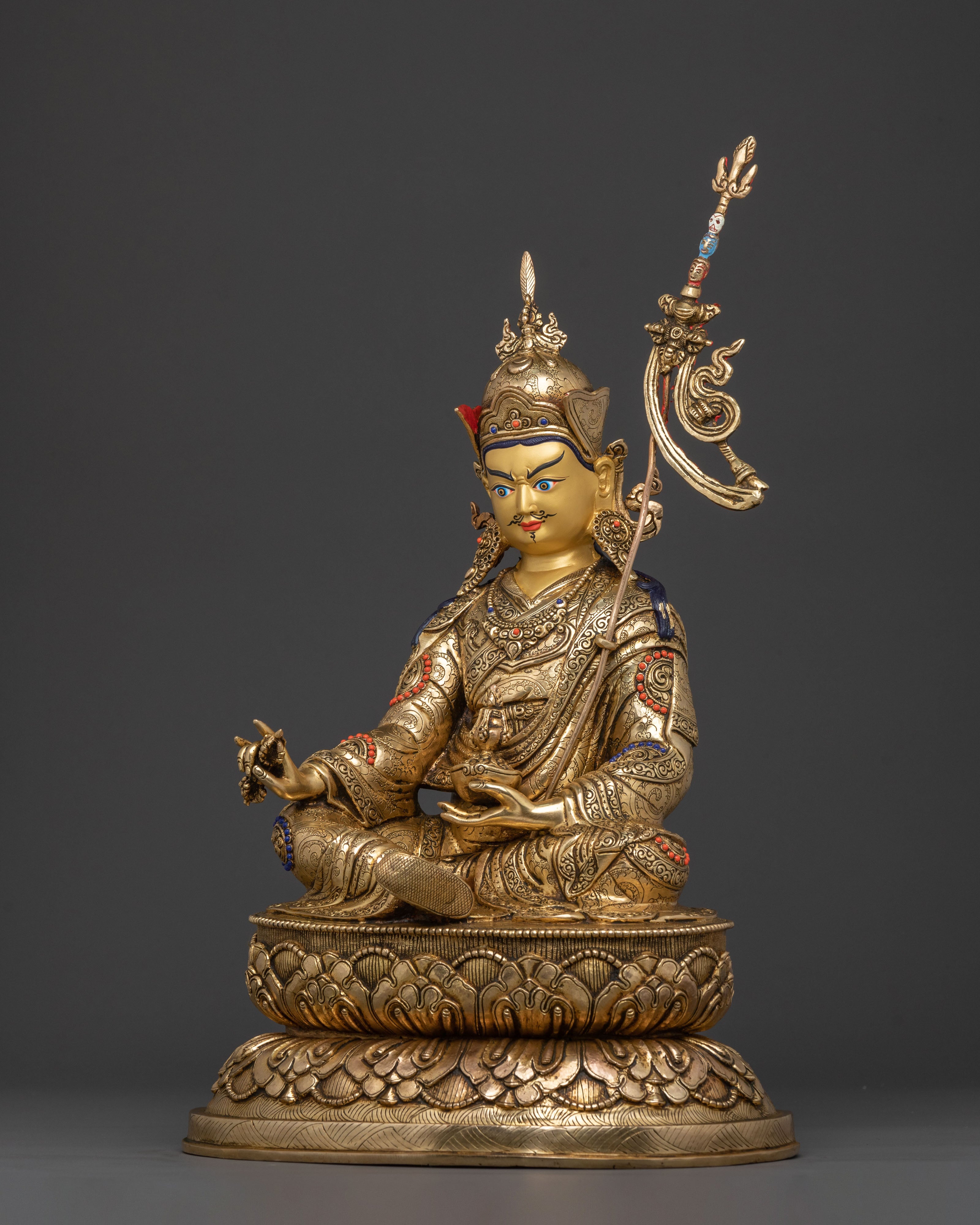 Enlightened Guru Rinpoche Figurine | Buddhist Altar Decor