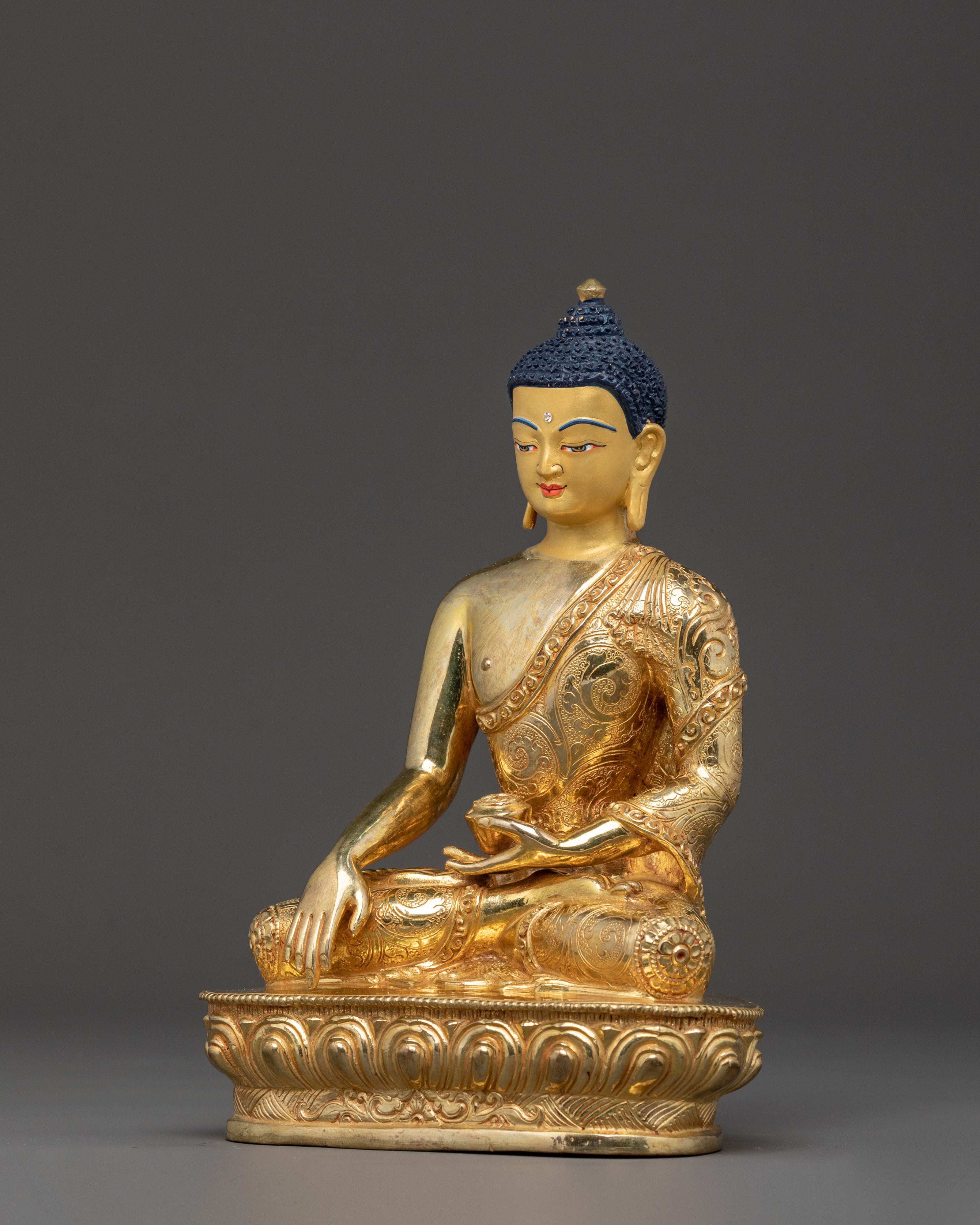 Sacred Shakyamuni Buddha Statue | 24K Gold Gilded