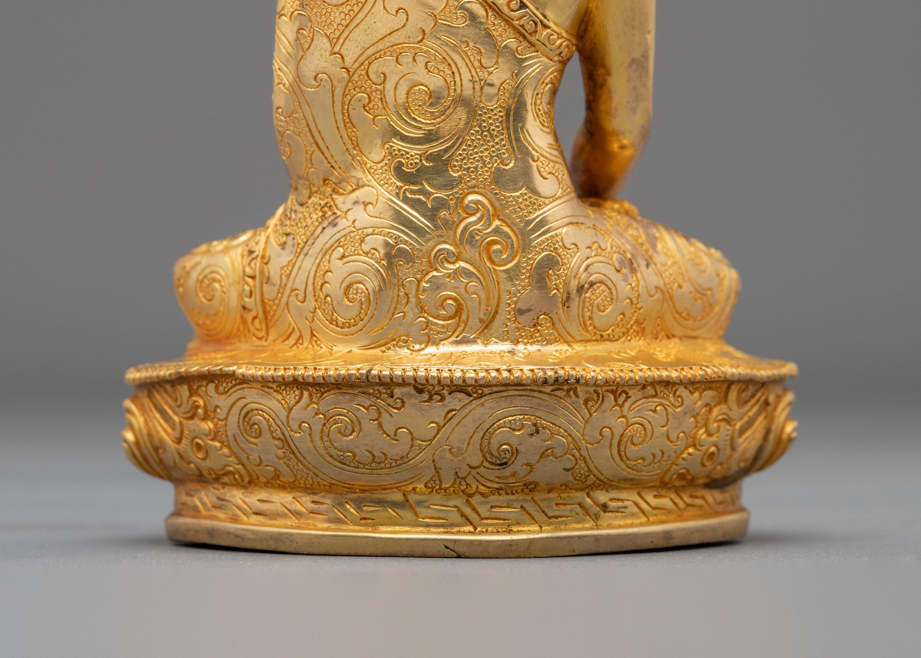Shakyamuni Buddha Sculpture | 24K Gold Gilded