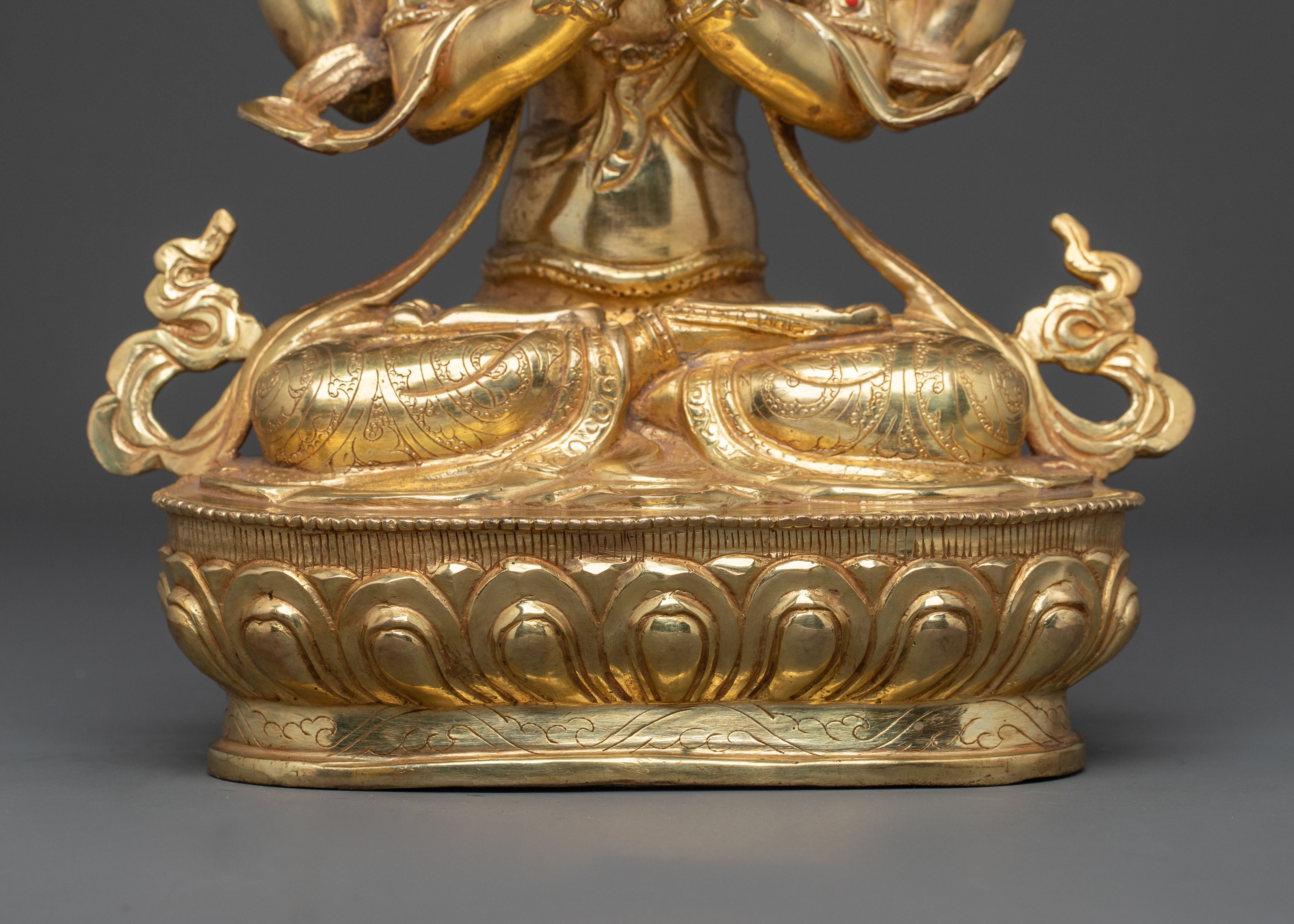 Handmade Chenrezig Statue: Compassion Bodhisattva