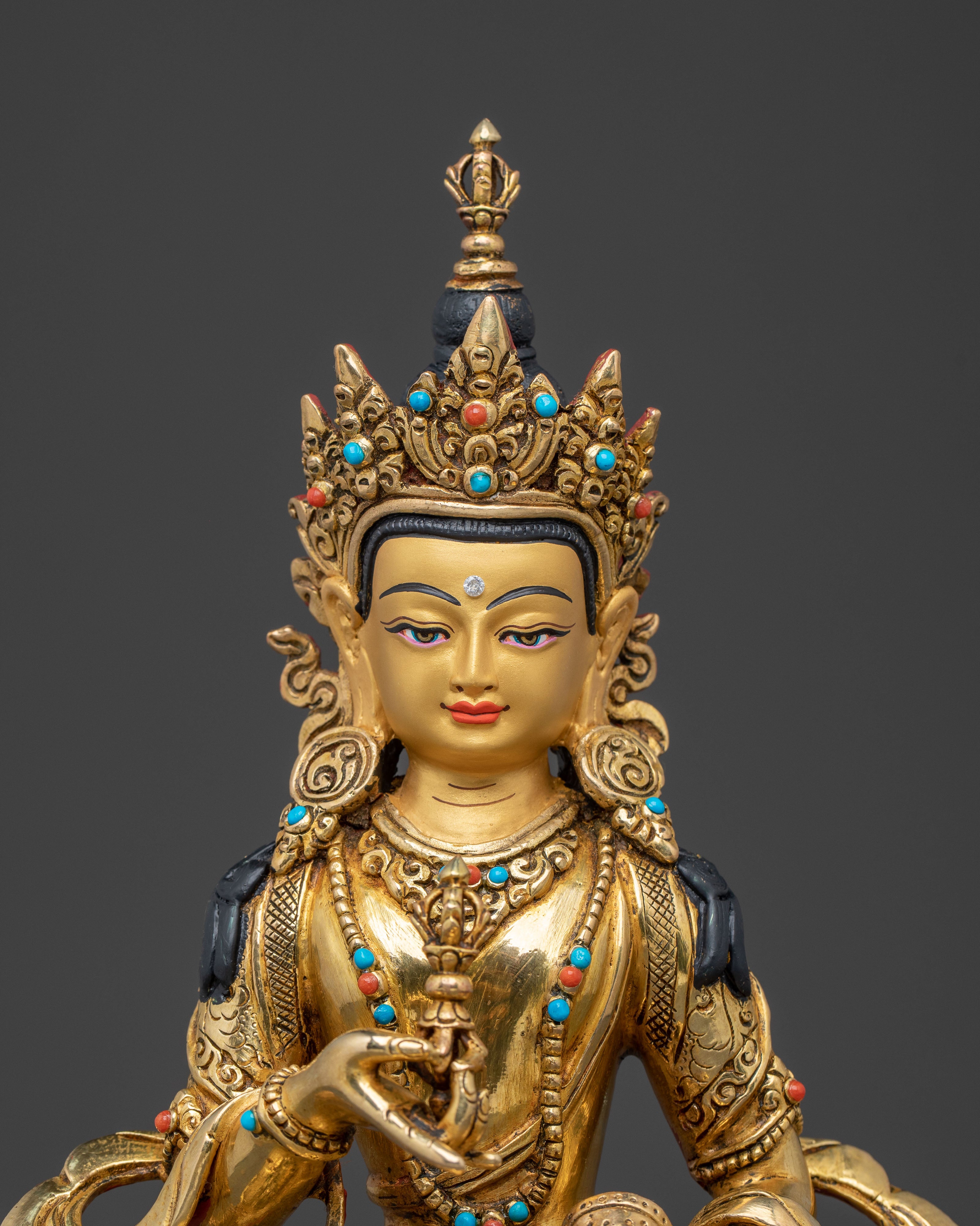 Vajrasattva Purifying Statue | 24K Gold Gilded Figure