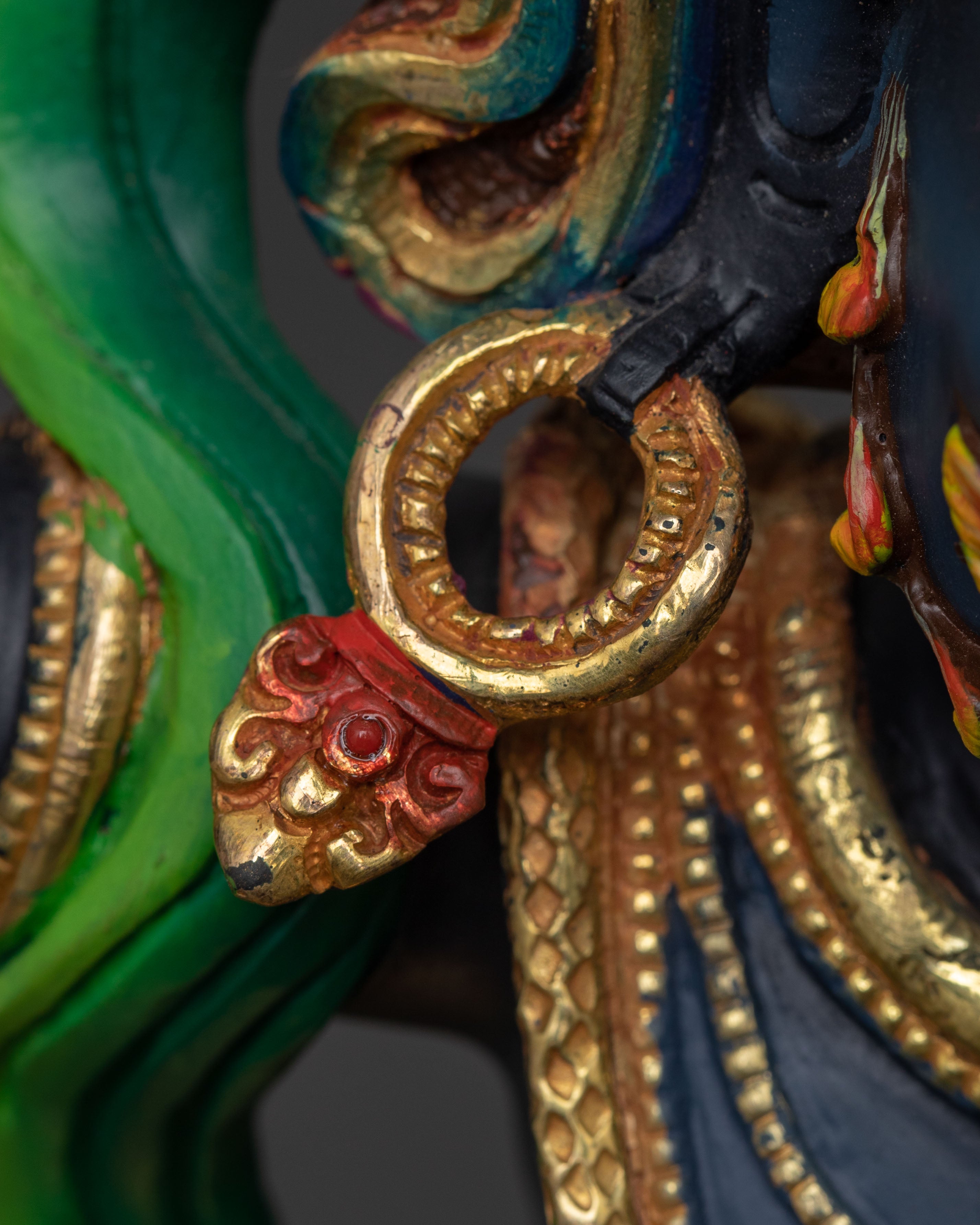 Vajrapani Acrylic Painted Statue | Wrathful Guardian