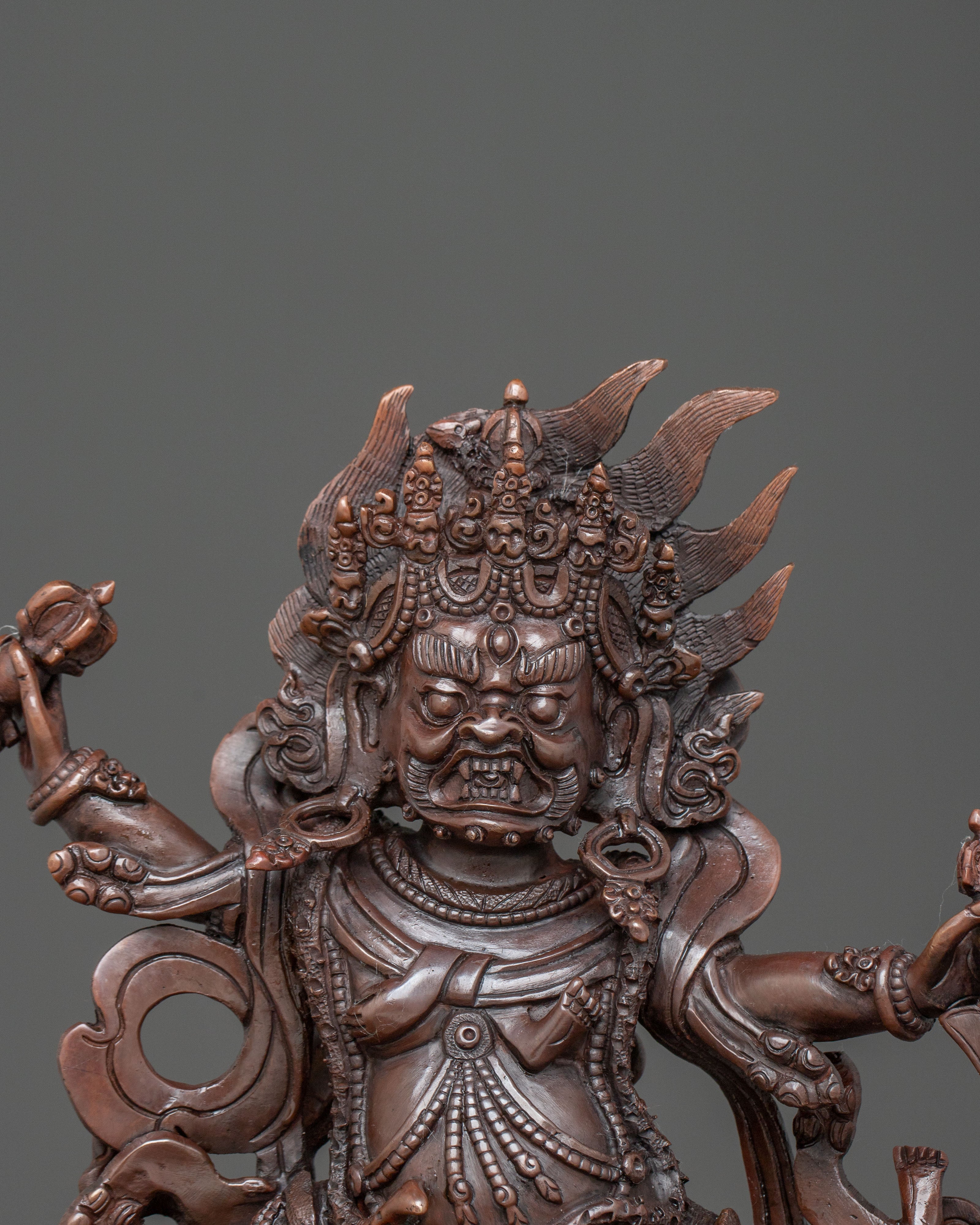 Dorje Gotrab Oxidized Copper Statue | Spiritual Protector