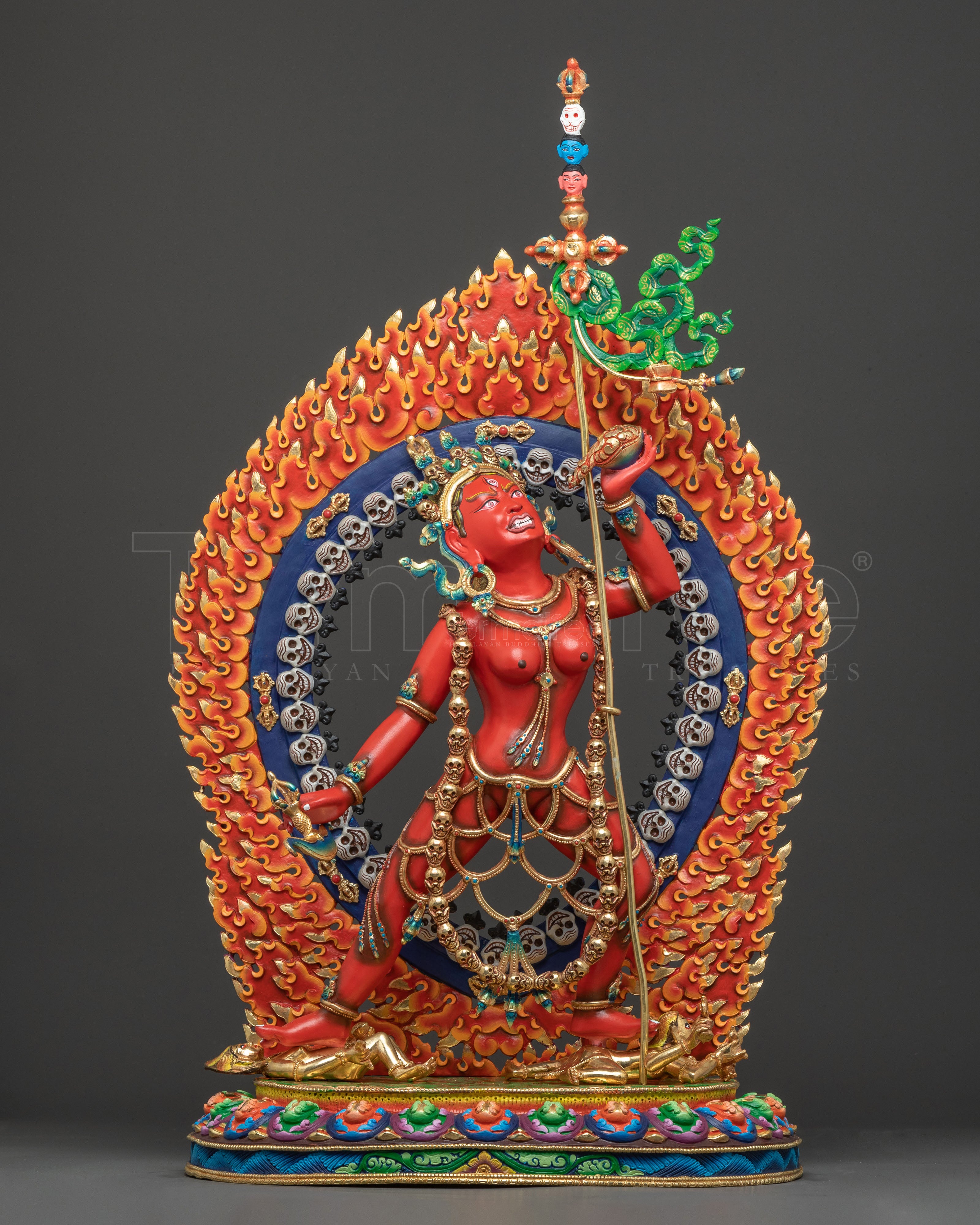 Vajrayogini Tantric Buddha Statue – Fiery Copper Masterpiece