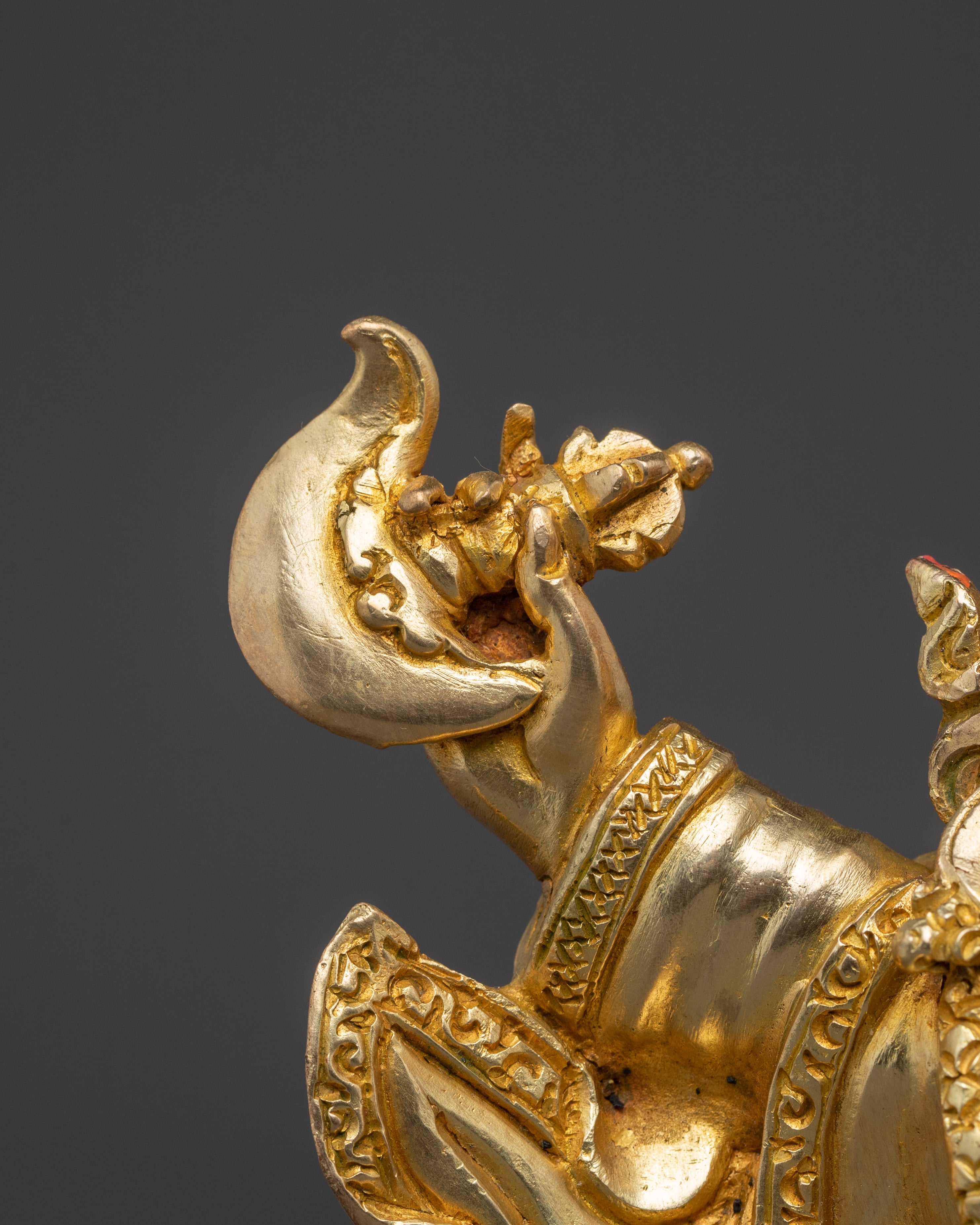 Mahakala Bernagchen Statue: The Black Cloaked Mahakala