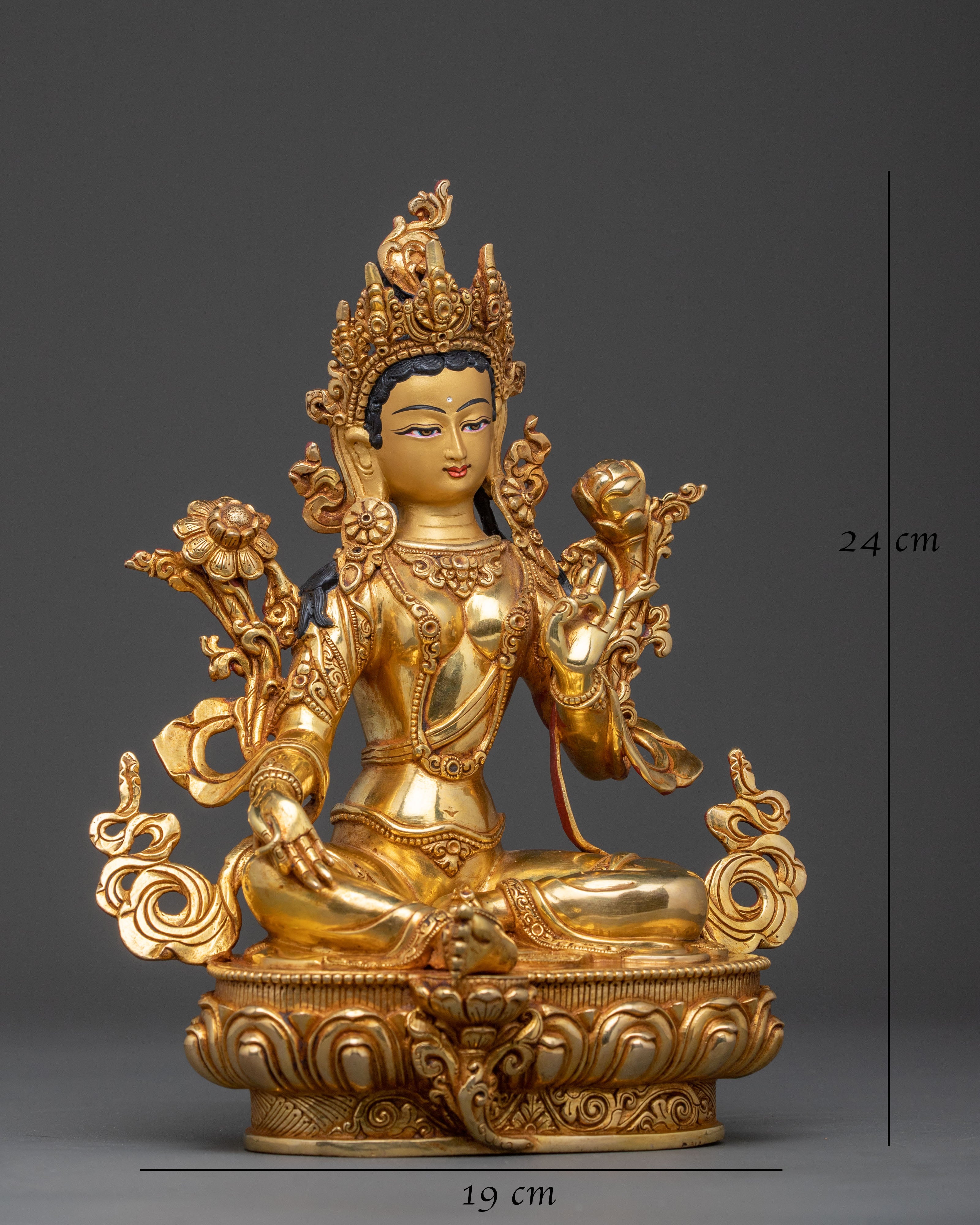 Green Tara Spiritual Statue | Compassionate Goddess