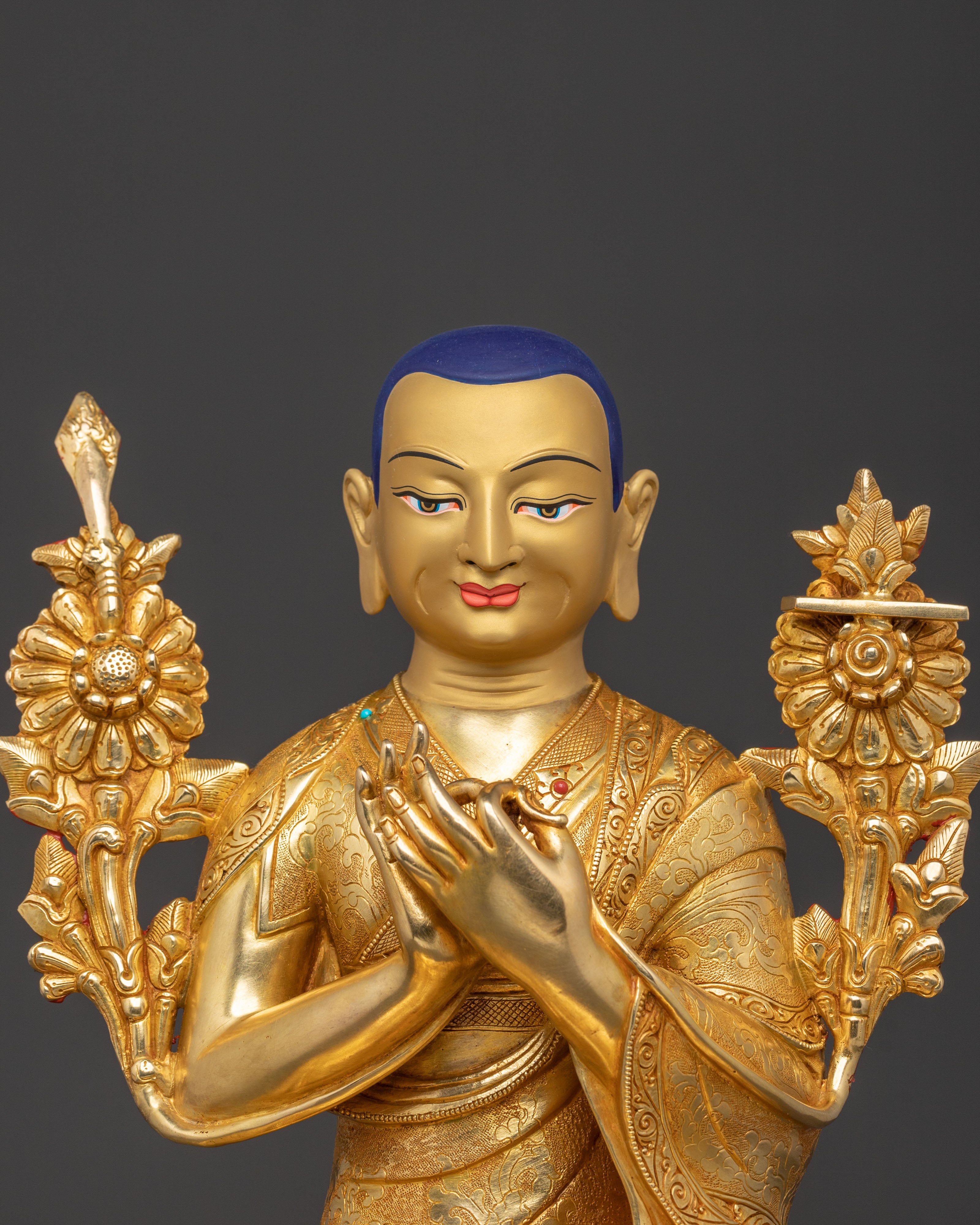 Tsongkhapa with Two Disciples Statue Set | Himalayan Buddhist Art