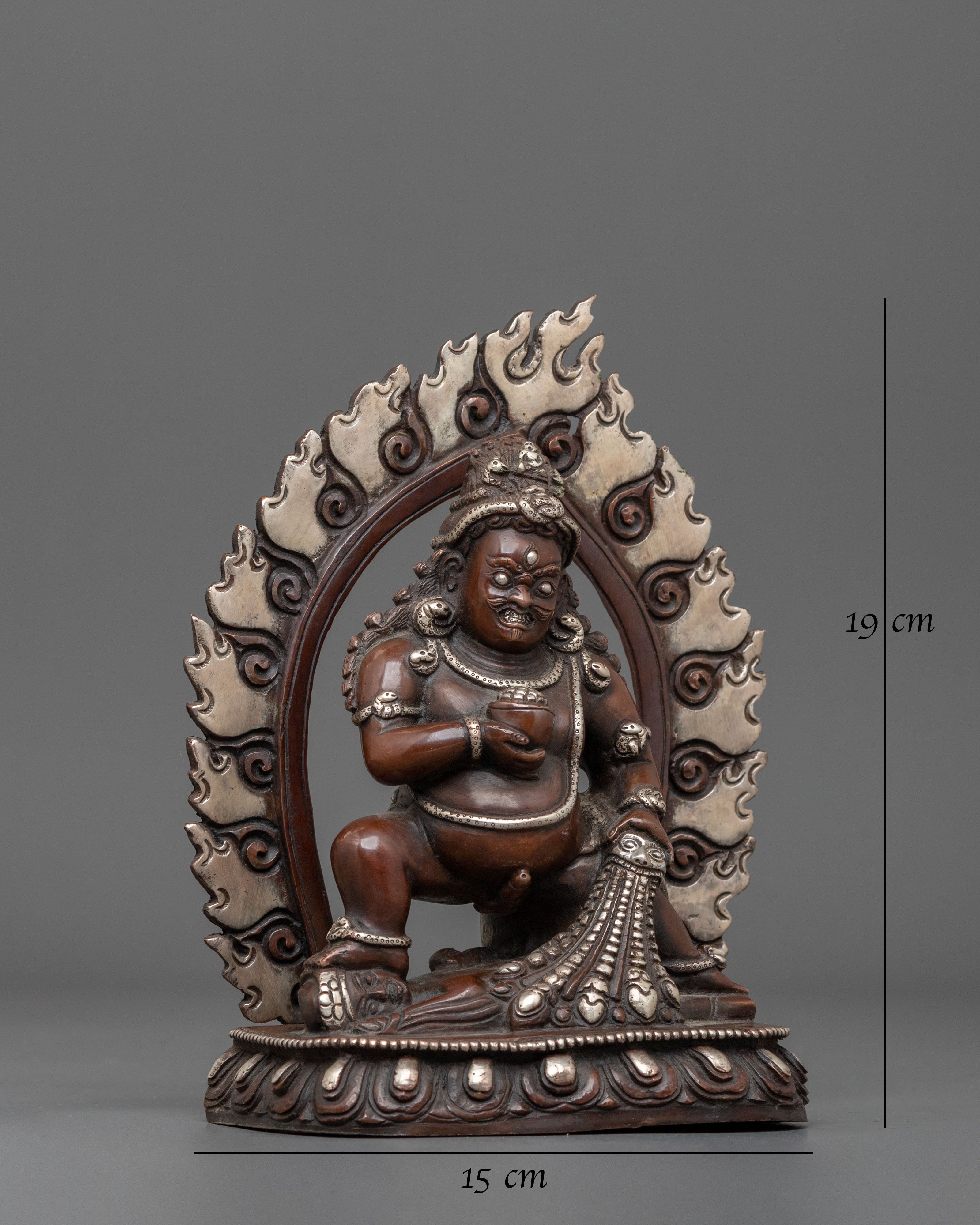 Black Dzambhala Handcrafted Oxidized Copper Statue