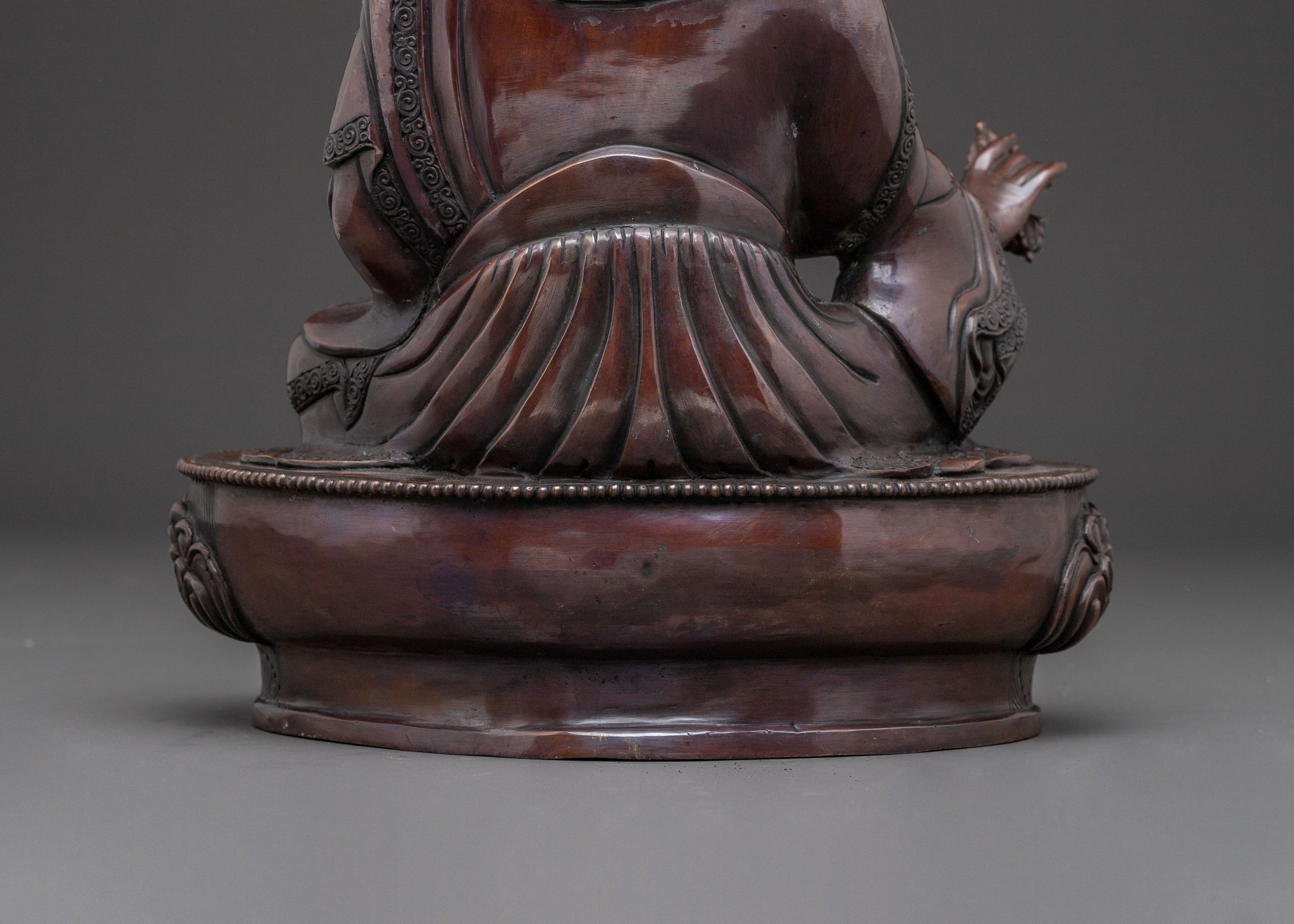Guru Rinpoche Blessing Statue | Oxidized Copper