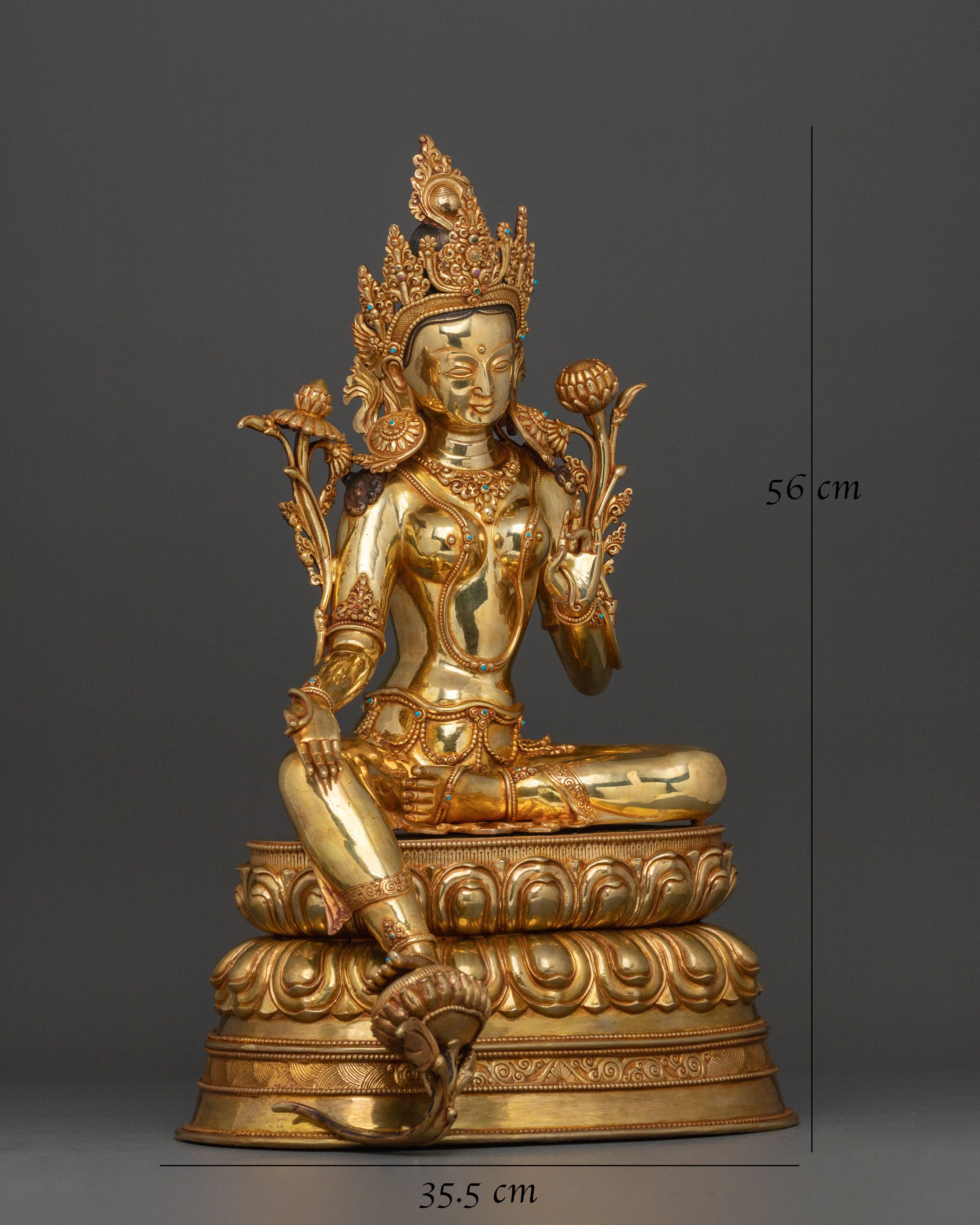 Green Tara Blessing Sculpture | Meditation Decor