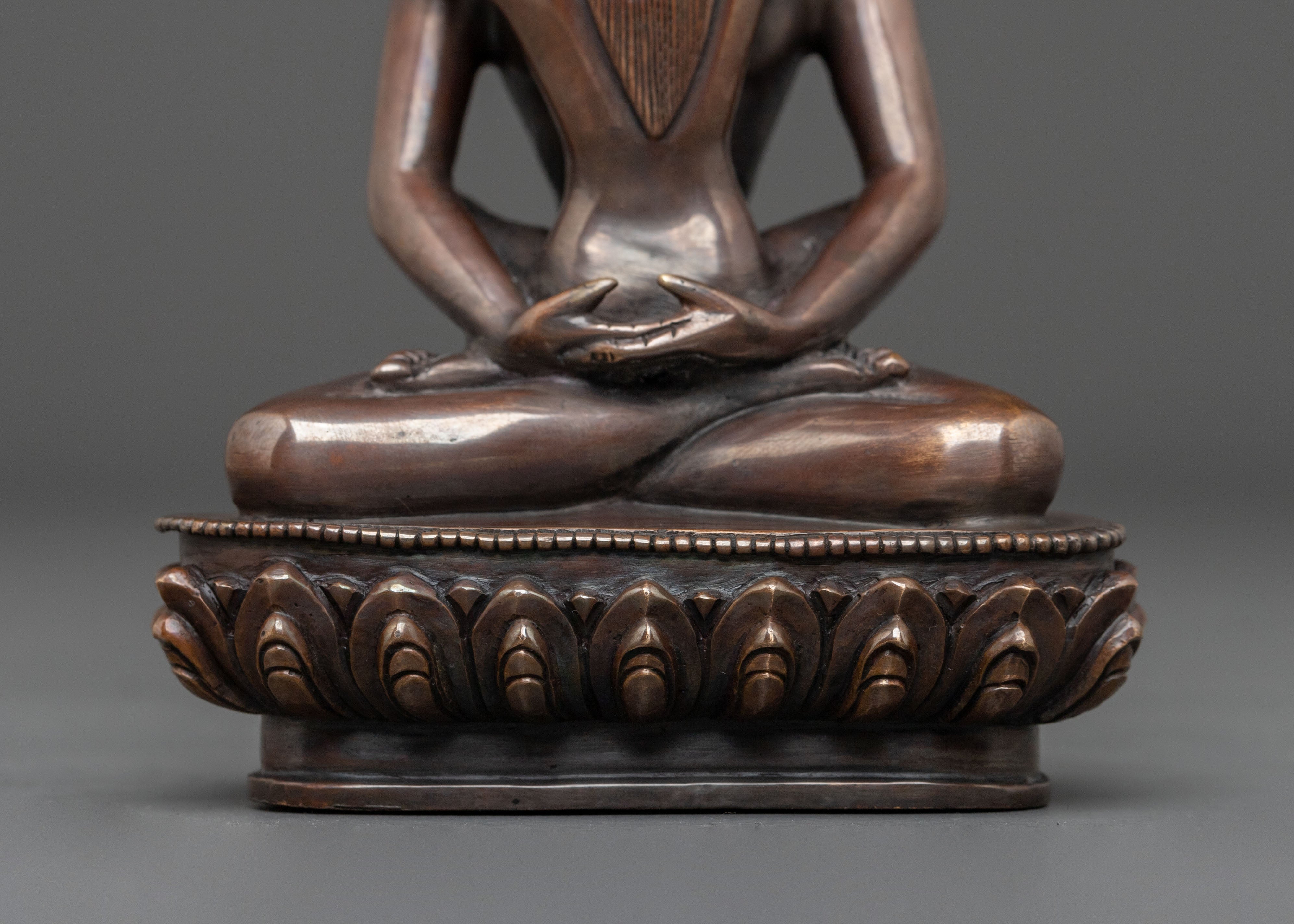 Samantabhadra Statue with Consort | Oxidized Copper Body
