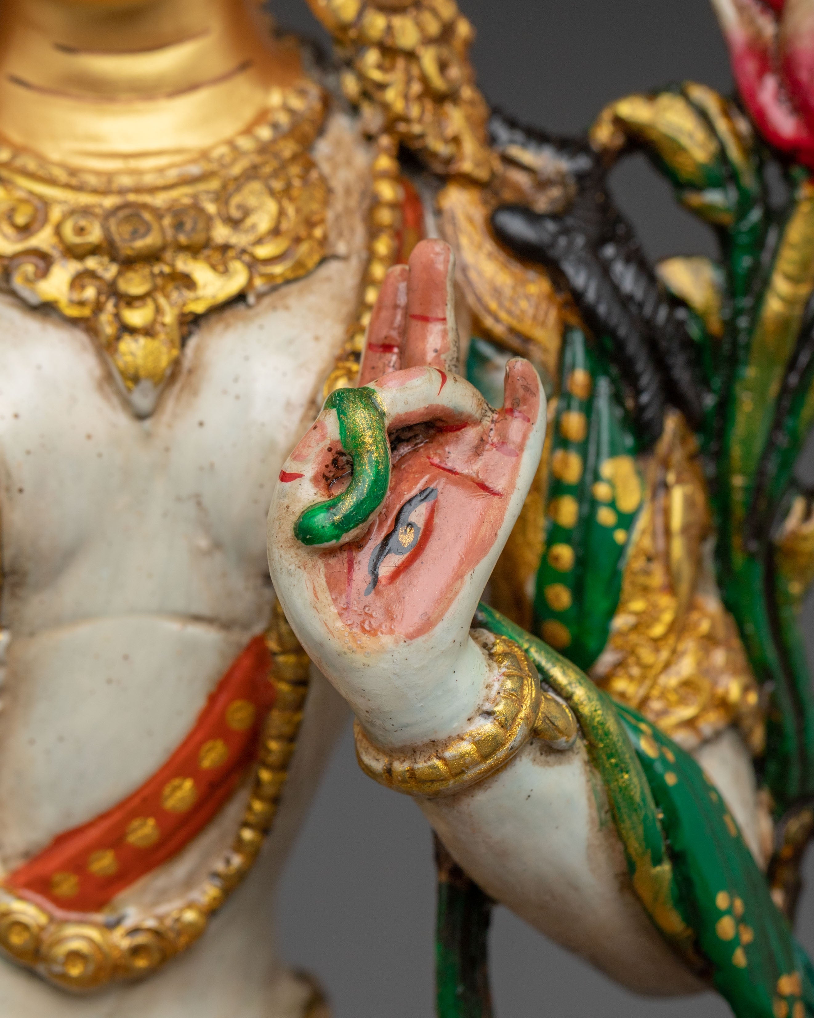 White Tara Figurine of Protection | Seven-Eyed Deity