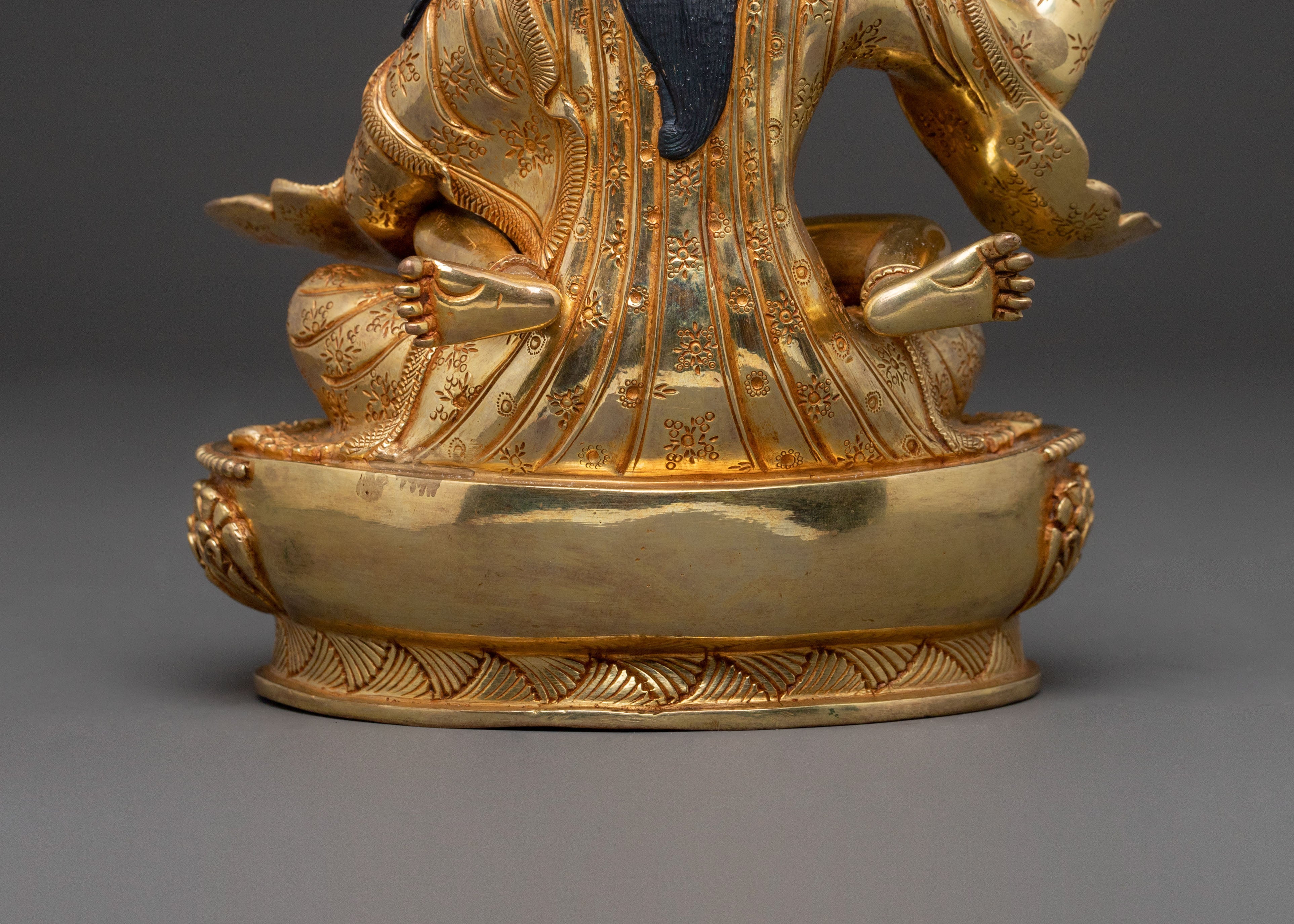 Padmasambhava Sacred Blessing Statue | 24K Gold Gilded
