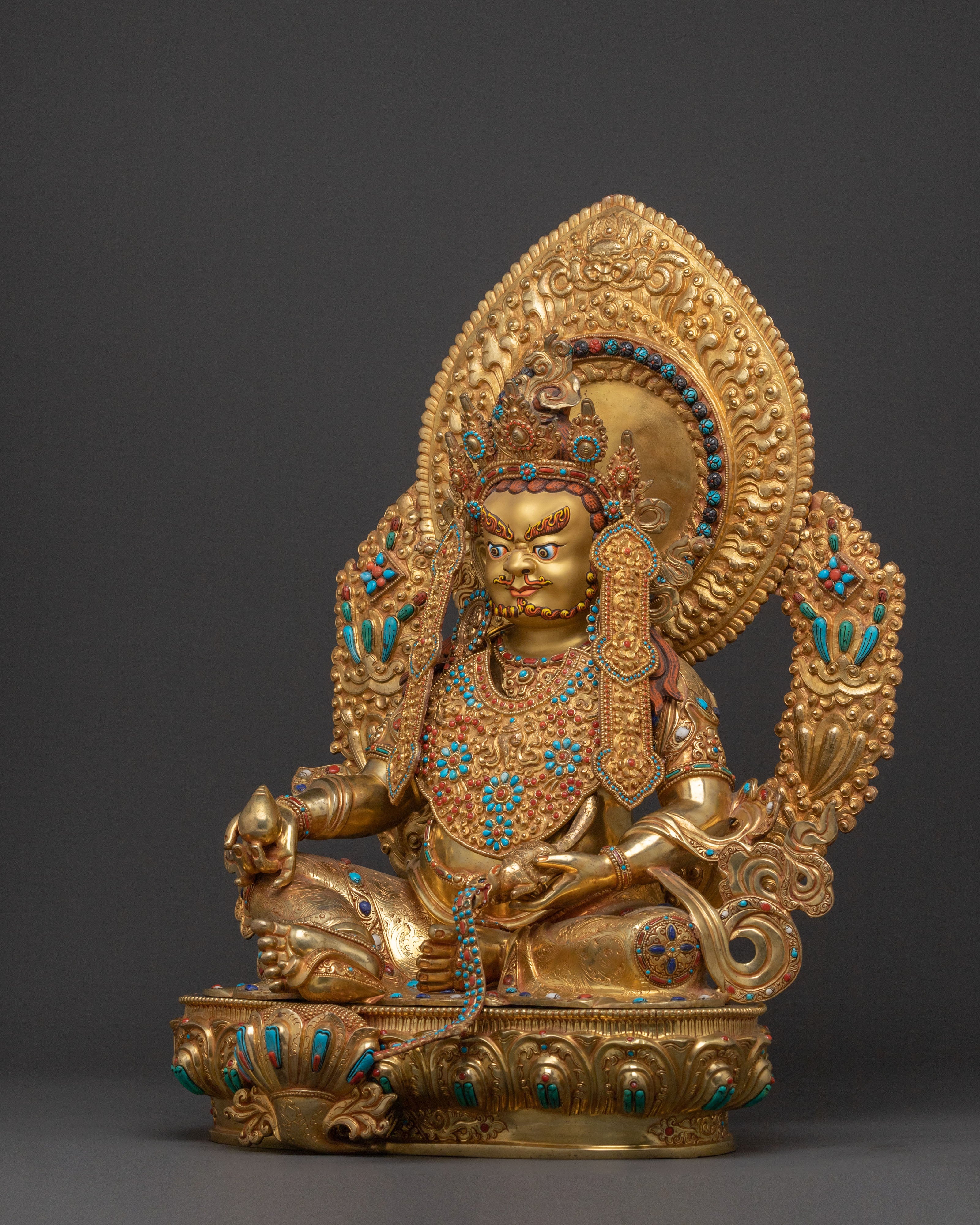 Zambhala Golden Statue | Guardian of Abundance