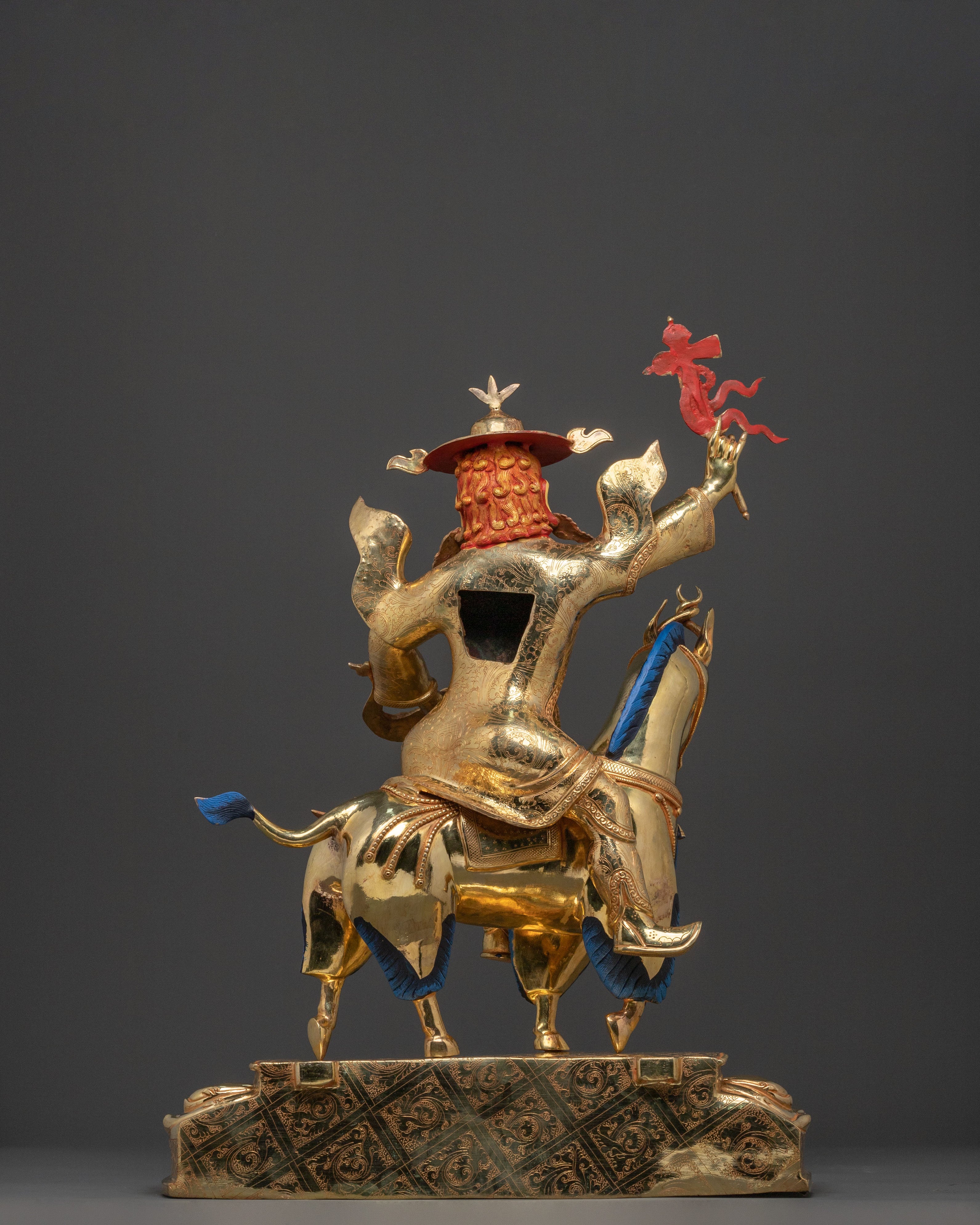 Damchen Garwai Nagpo Sacred Statue | Protector Deity