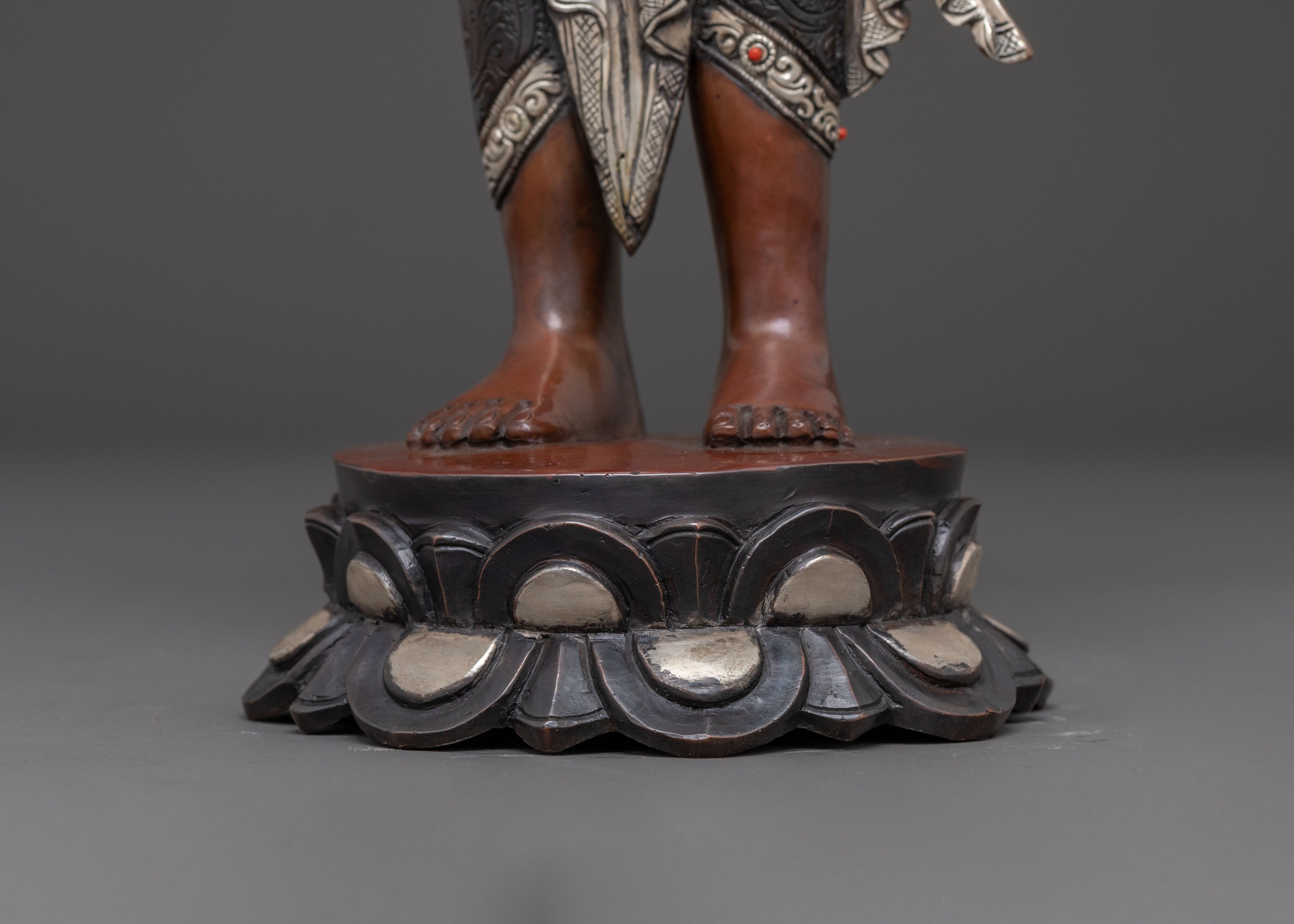 Standing Green Tara Sculpture | Traditional Tibetan Art