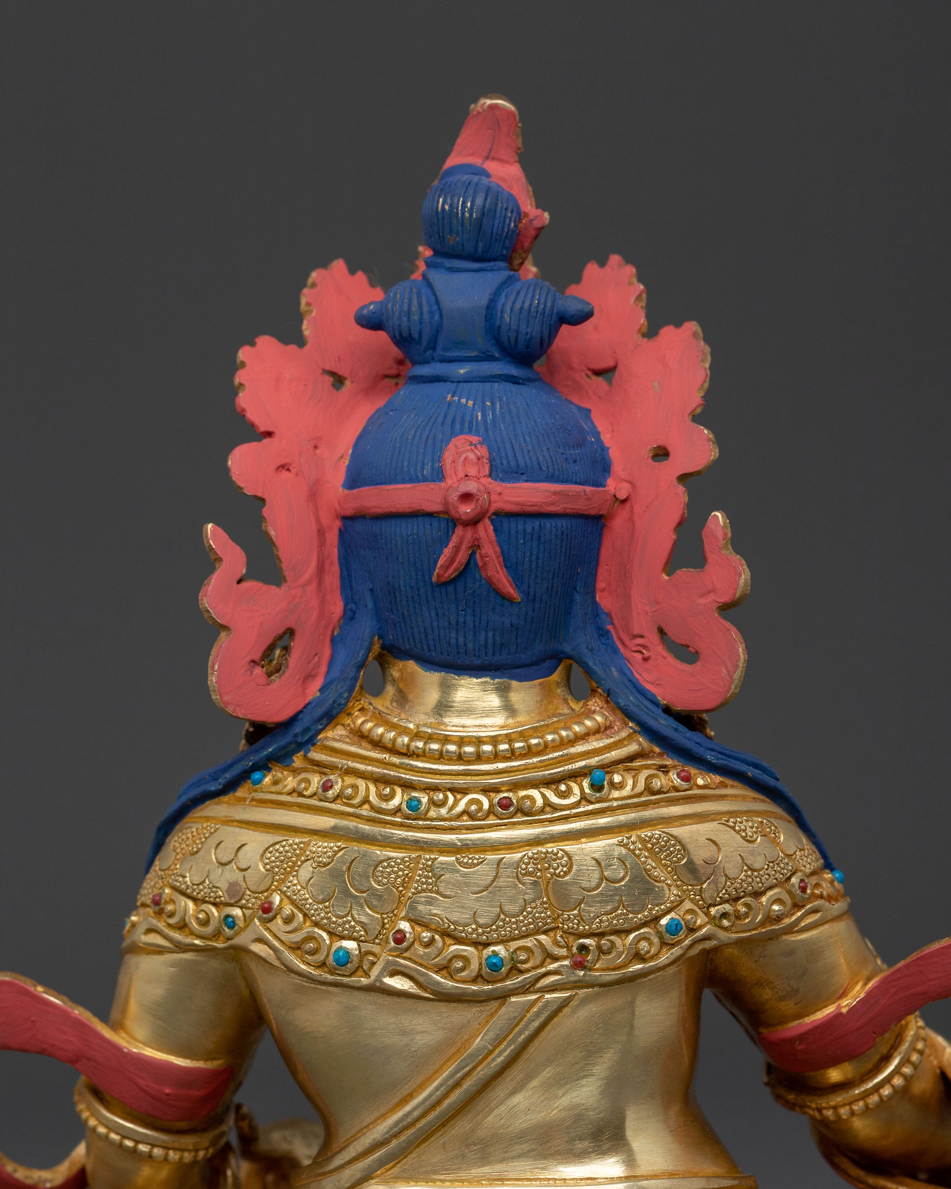 Dzambhala Wealth Deity Handcrafted Statue