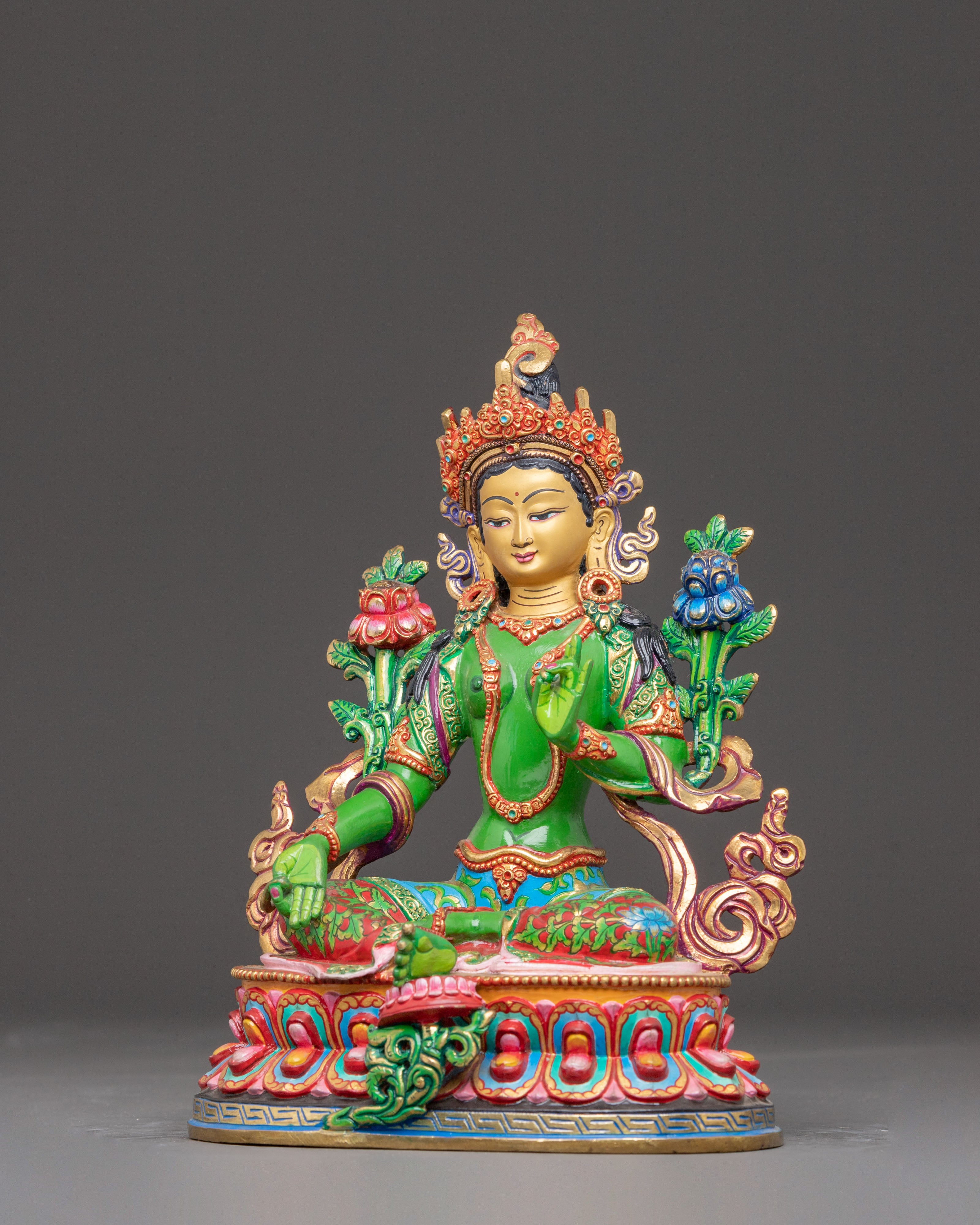 Mother Green Tara Handcrafted Statue | Embodiment of Compassion