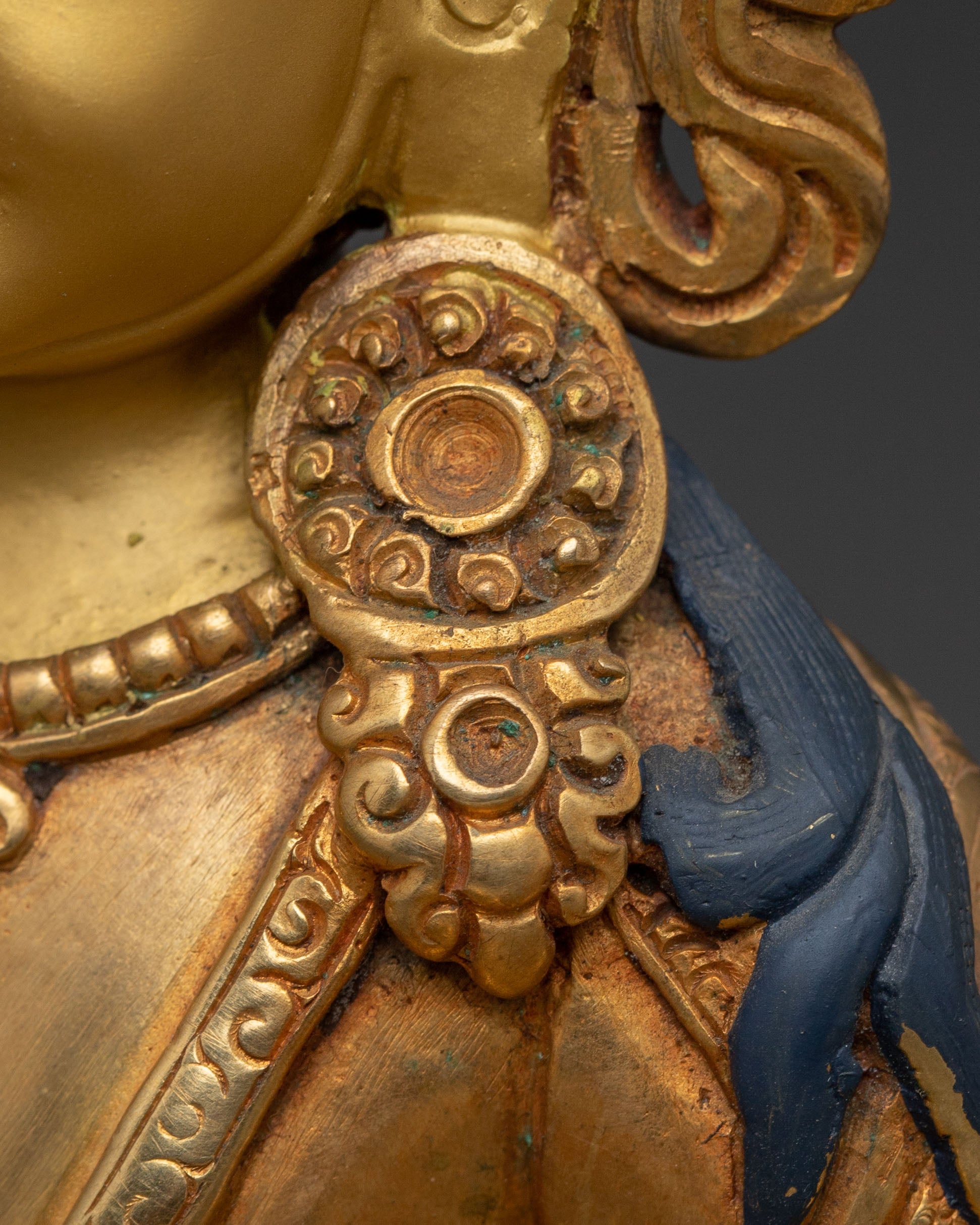 Handmade Tilopa Spiritual Statue - 24K Gilded Masterpiece