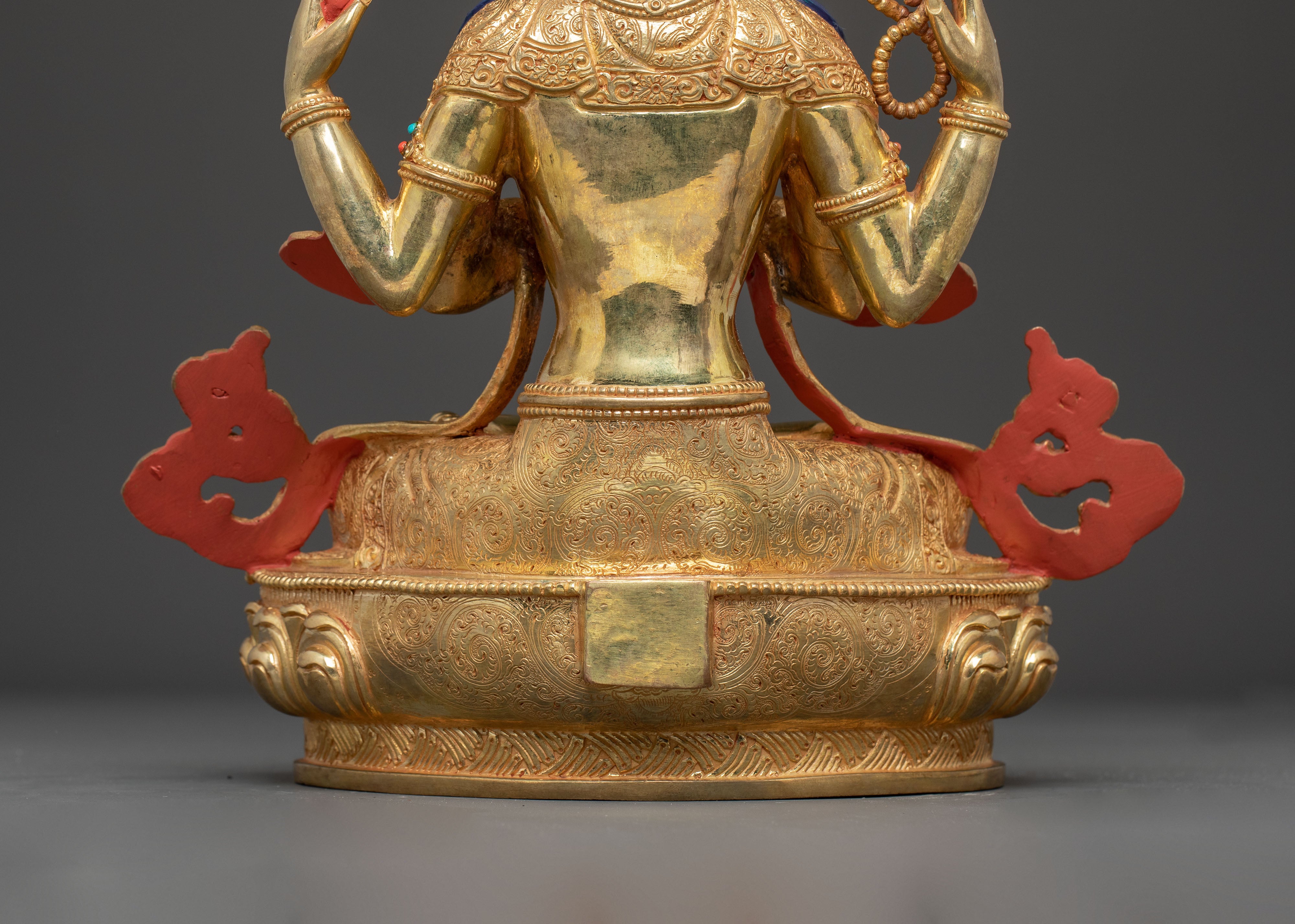 Golden Chenrezig Statue of Compassion | Bodhisattva of Compassion