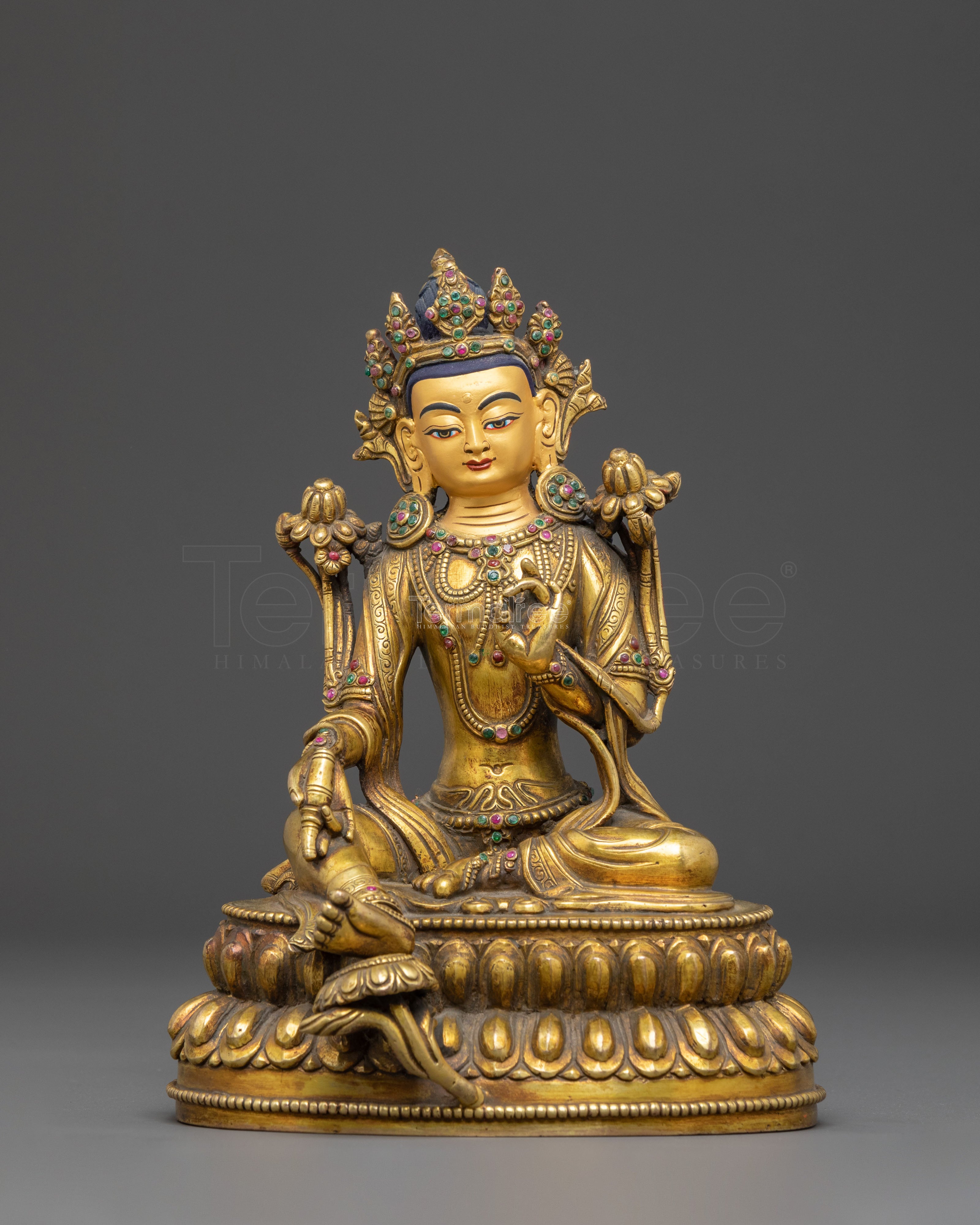 Green Tara Handmade Statue: Mother of All Buddhas