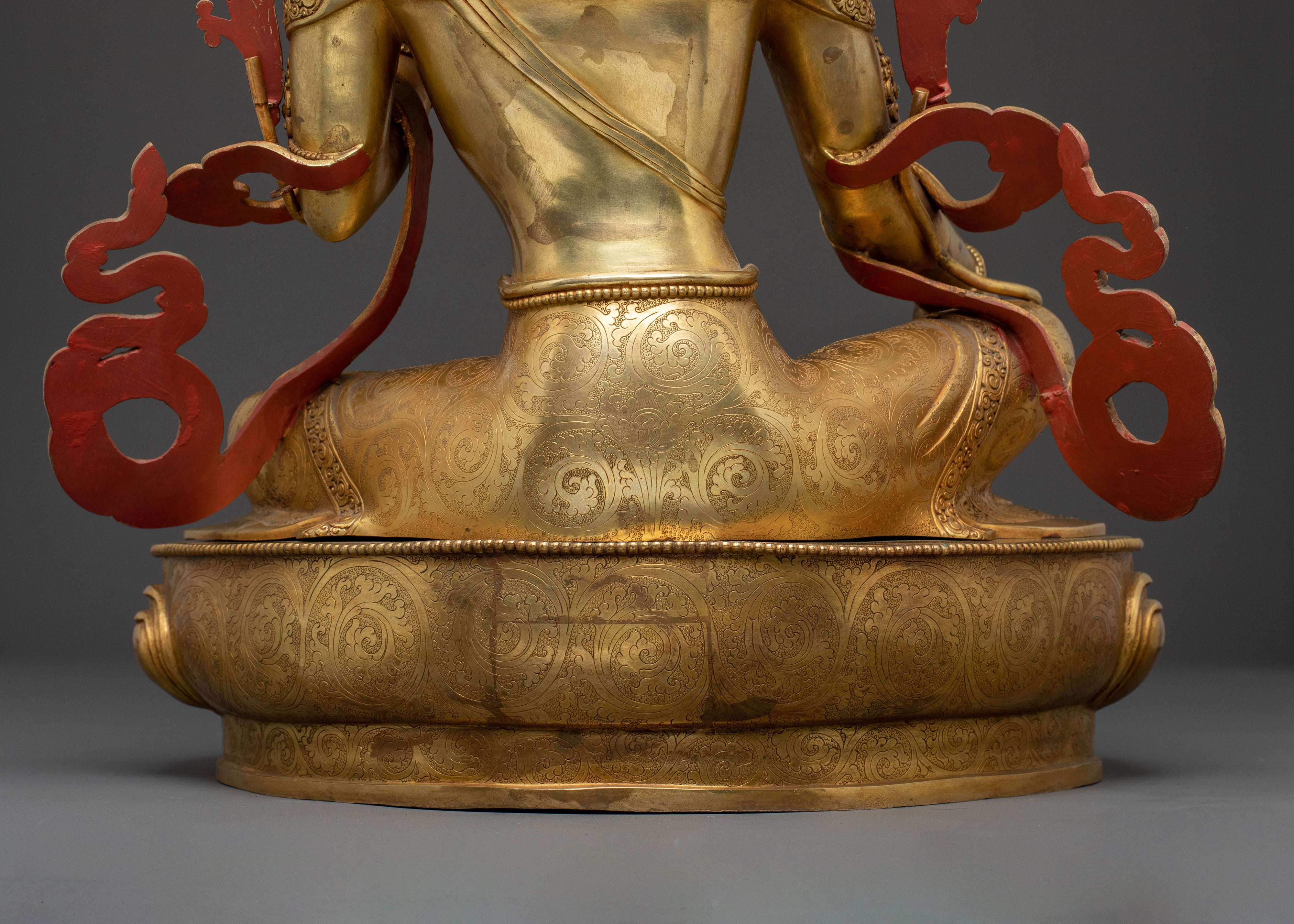 Sacred Green Tara Altar Statue – Hand-Gilded Copper