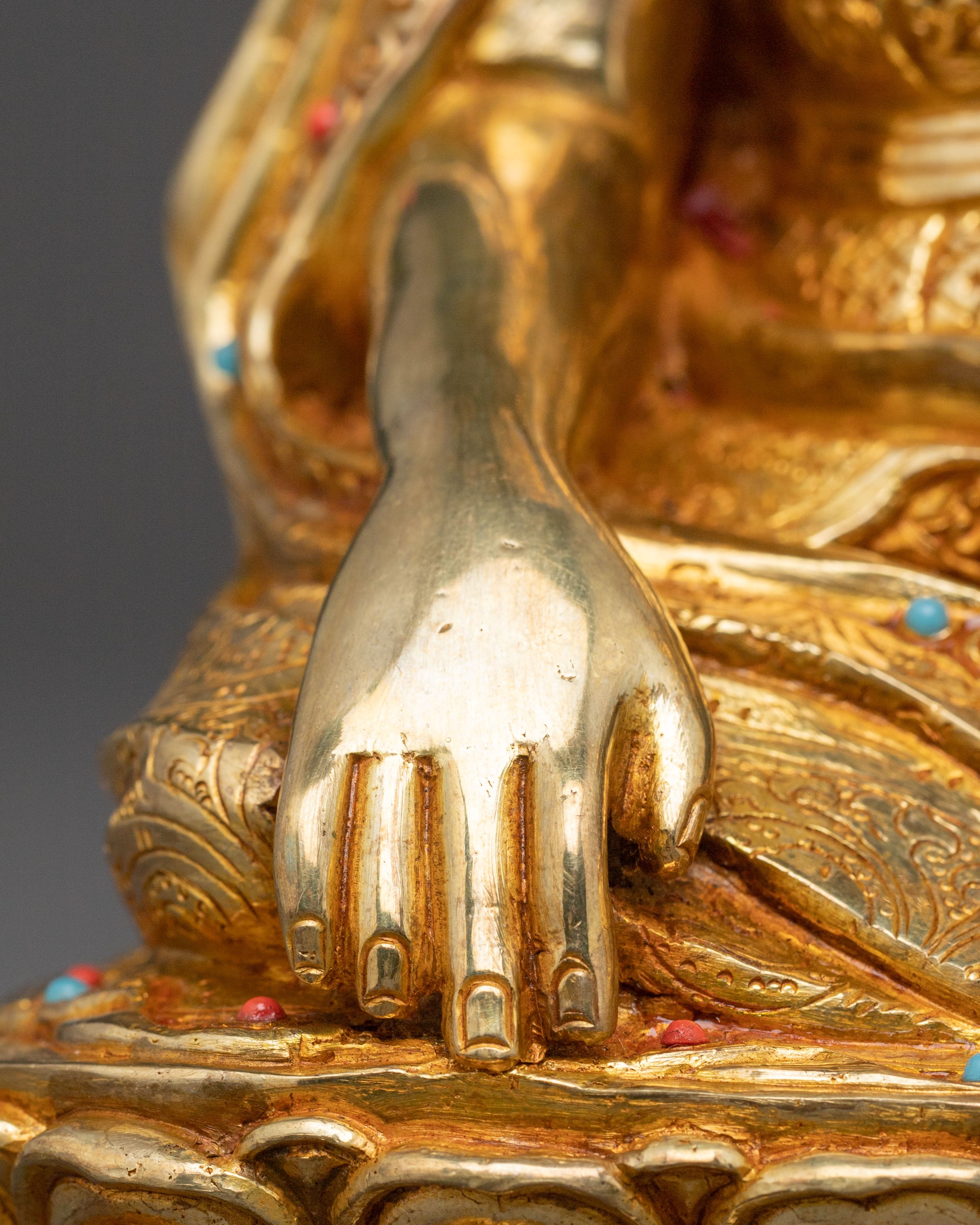 Guru Shapdum Meditation Statue | Exquisite Copper Artistry