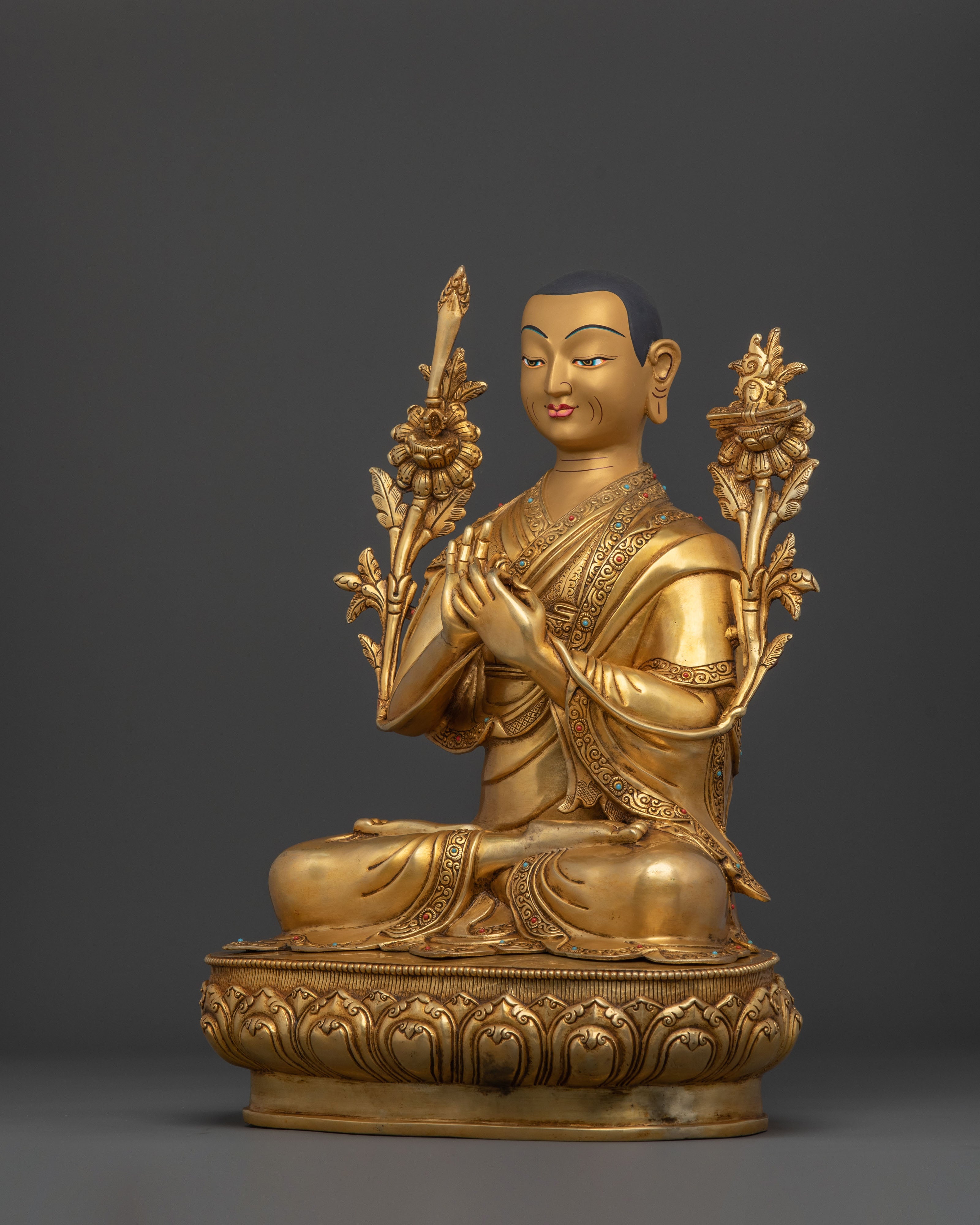 Tsongkhapa Statue with Disciples: Symbol of Wisdom