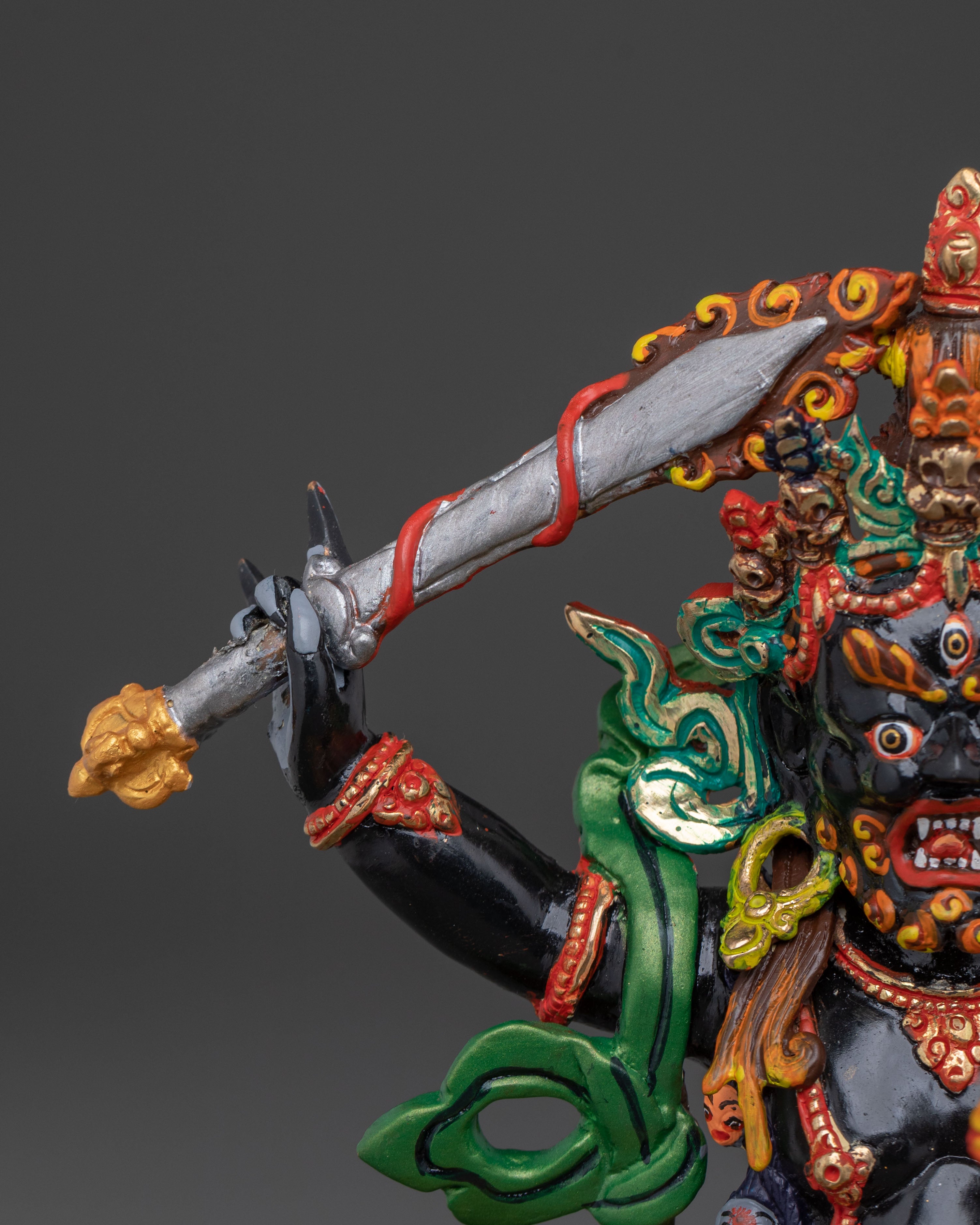 Black Manjushri Divine Figurine | Deity of Wisdom & Protection