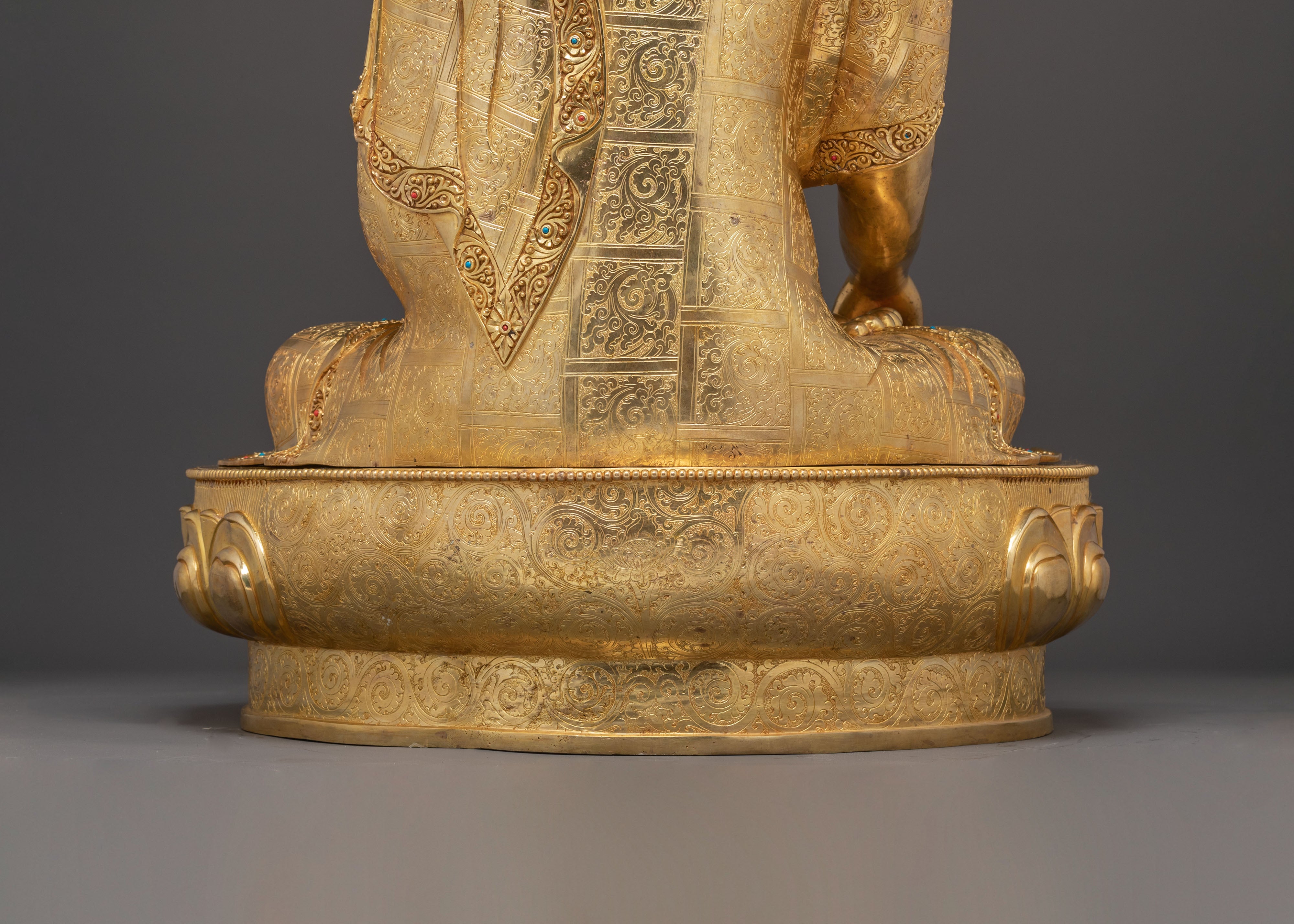 Golden Handmade Historical Shakyamuni Buddha Statue | Enlightenment Icon