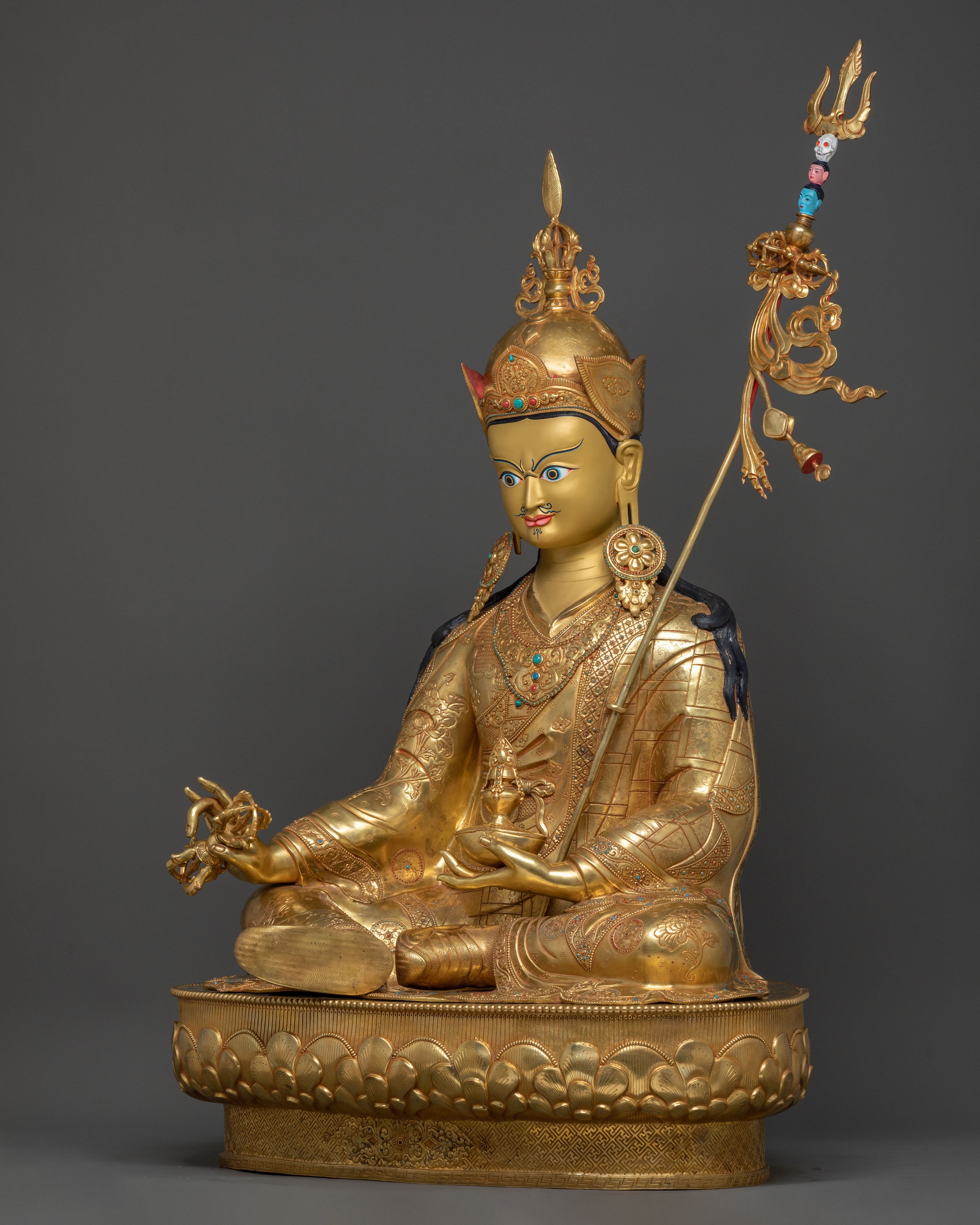 Majestic Lotus Born Guru Rinpoche Statue | Symbol of Wisdom and Compassion