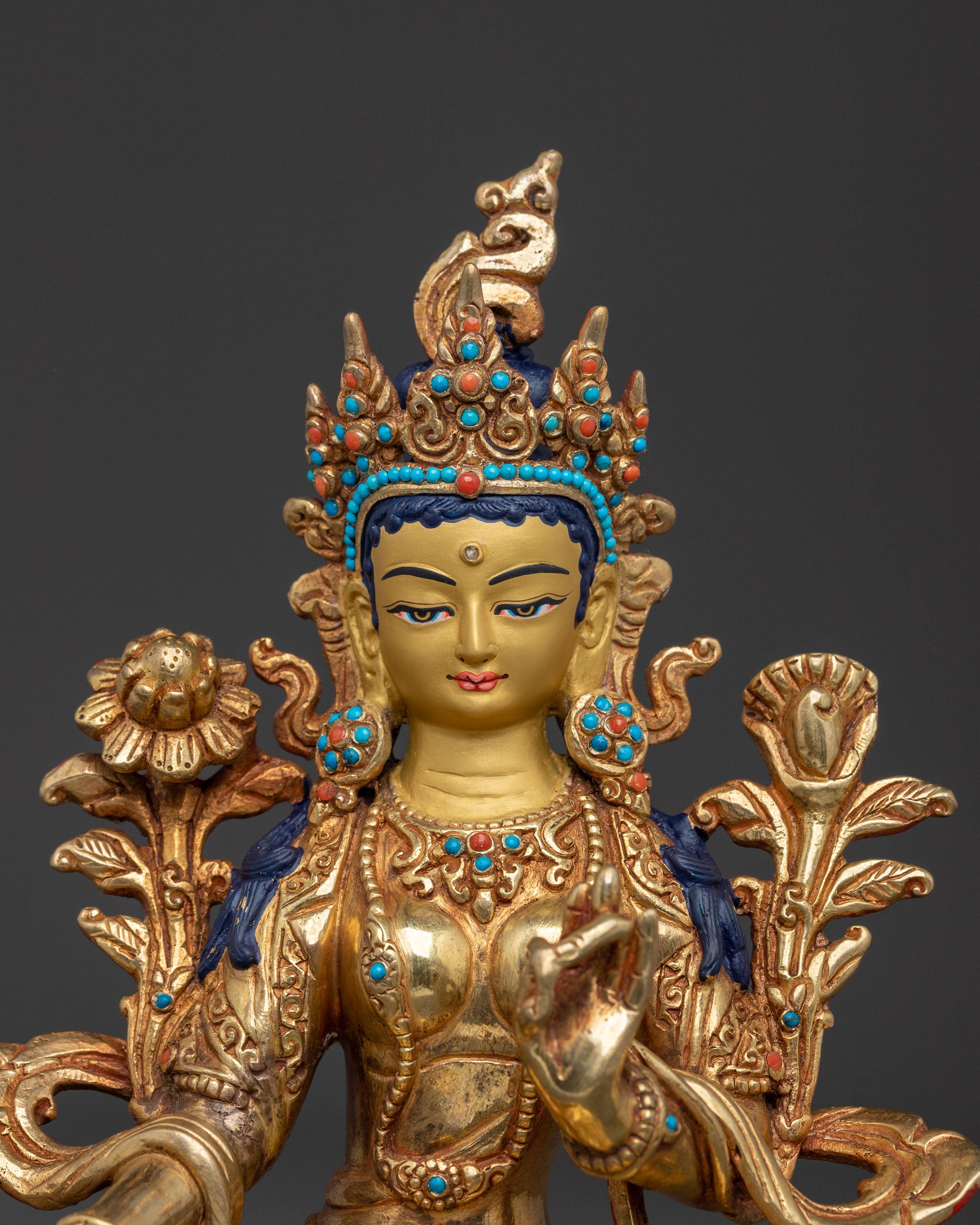 Green Tara Statue: Handcrafted Icon for Sacred Practice