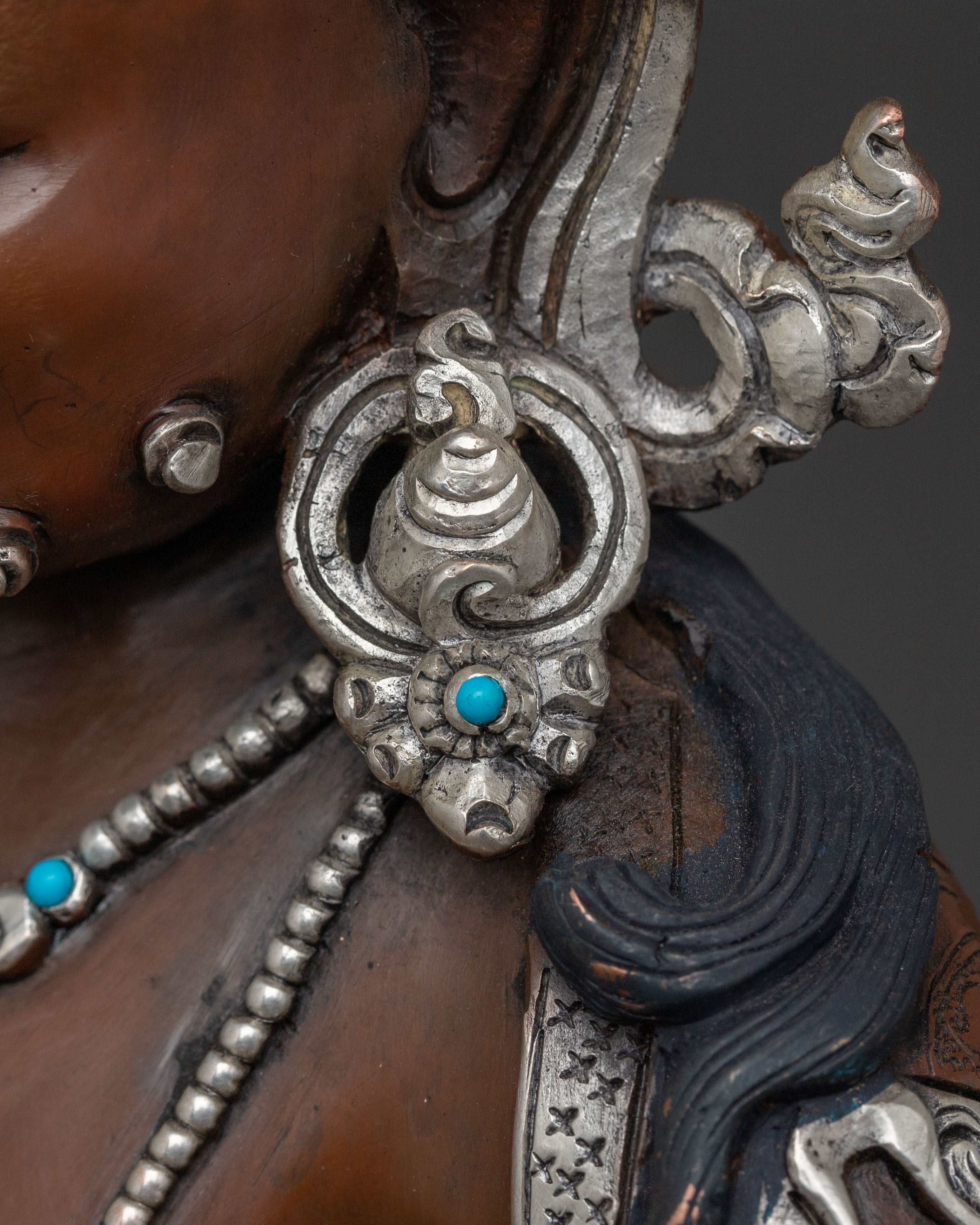 Sacred Dzambhala Statue | Silver-Plated Statue