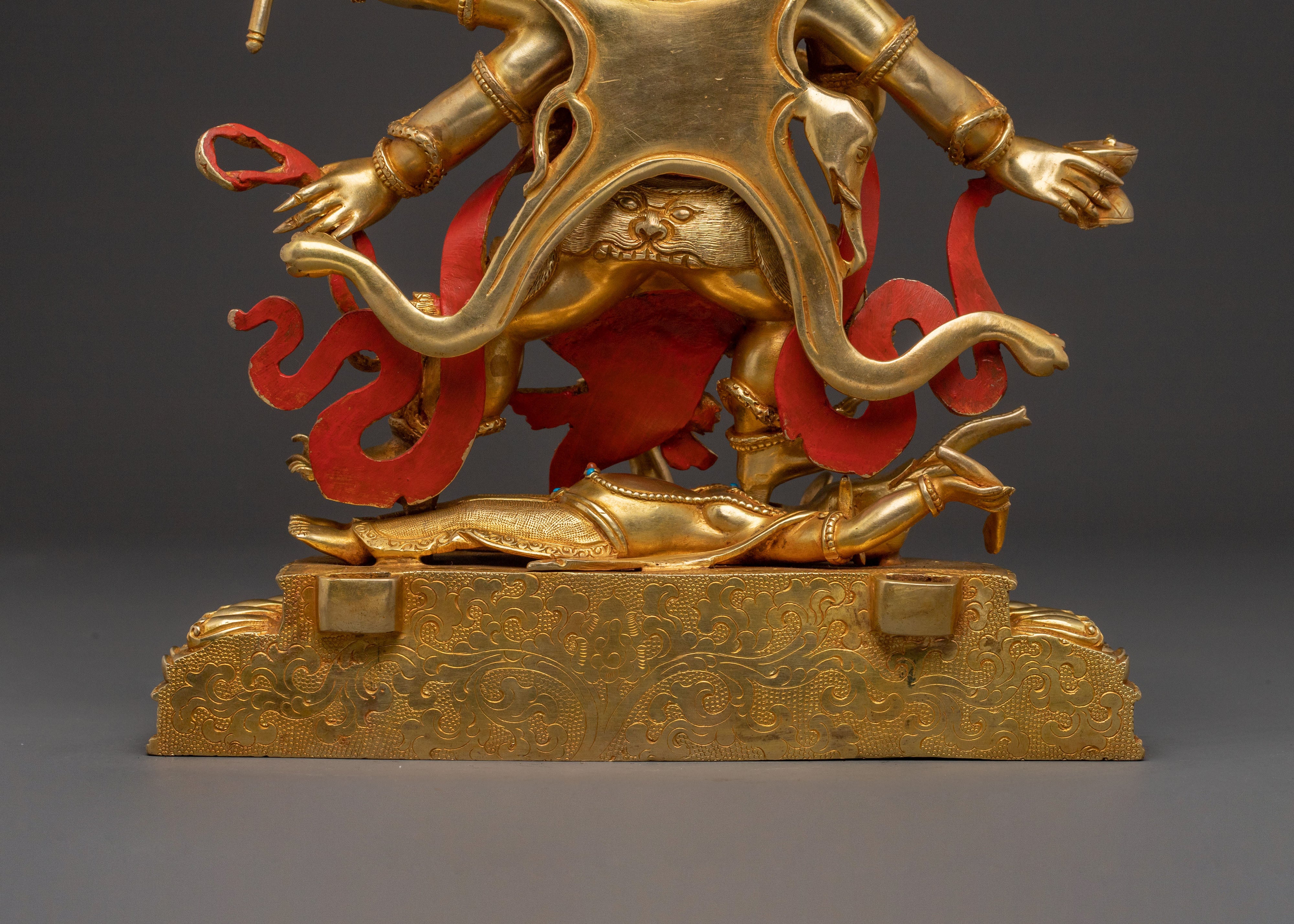 Six Armed Mahakala Traditional Statue | Sacred Icon
