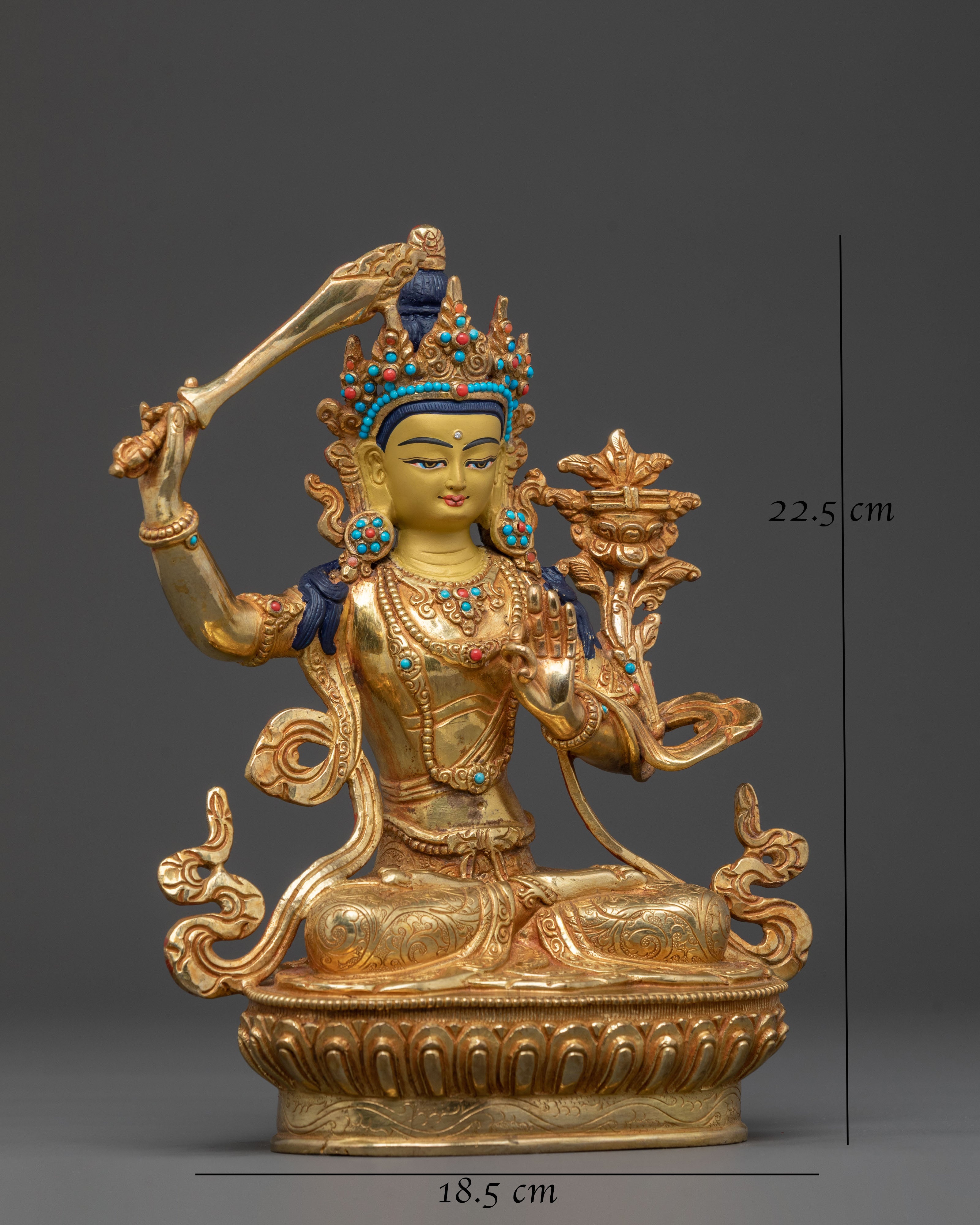 Handcrafted Manjushri Statue | Wisdom Embodied