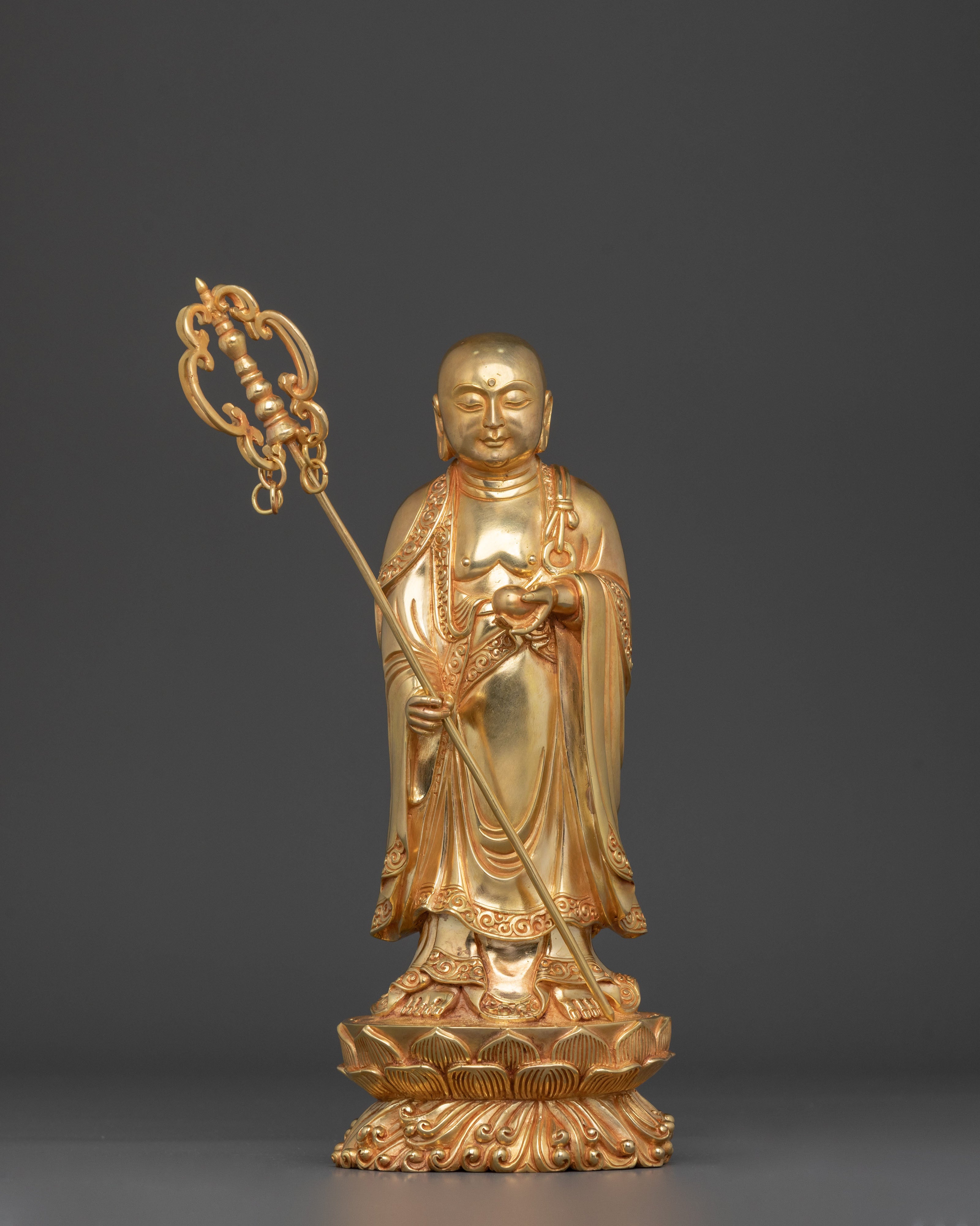 Standing Kshitigarbha Statue