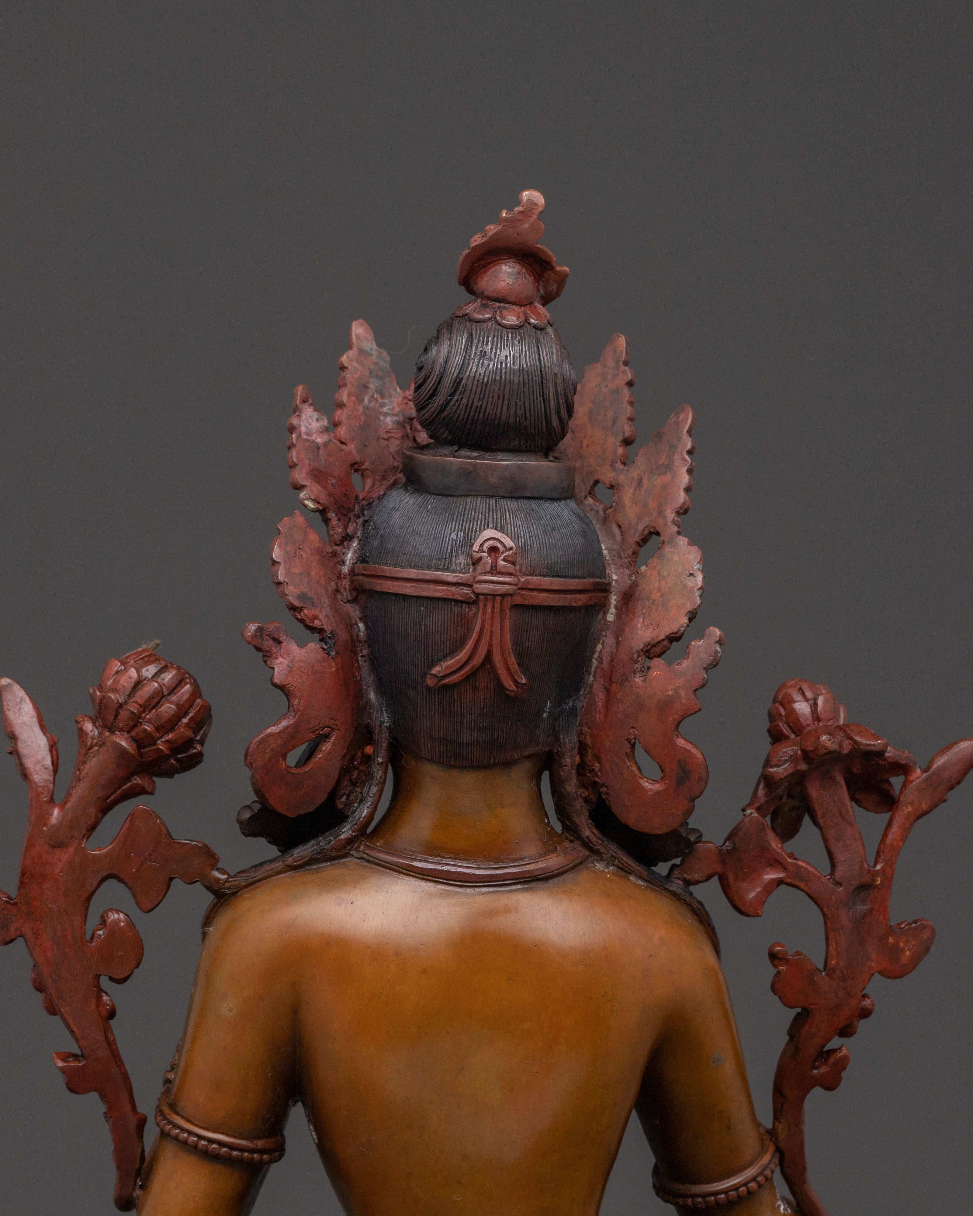 Green Tara Spiritual Figurine | Tibetan Buddhist Deity