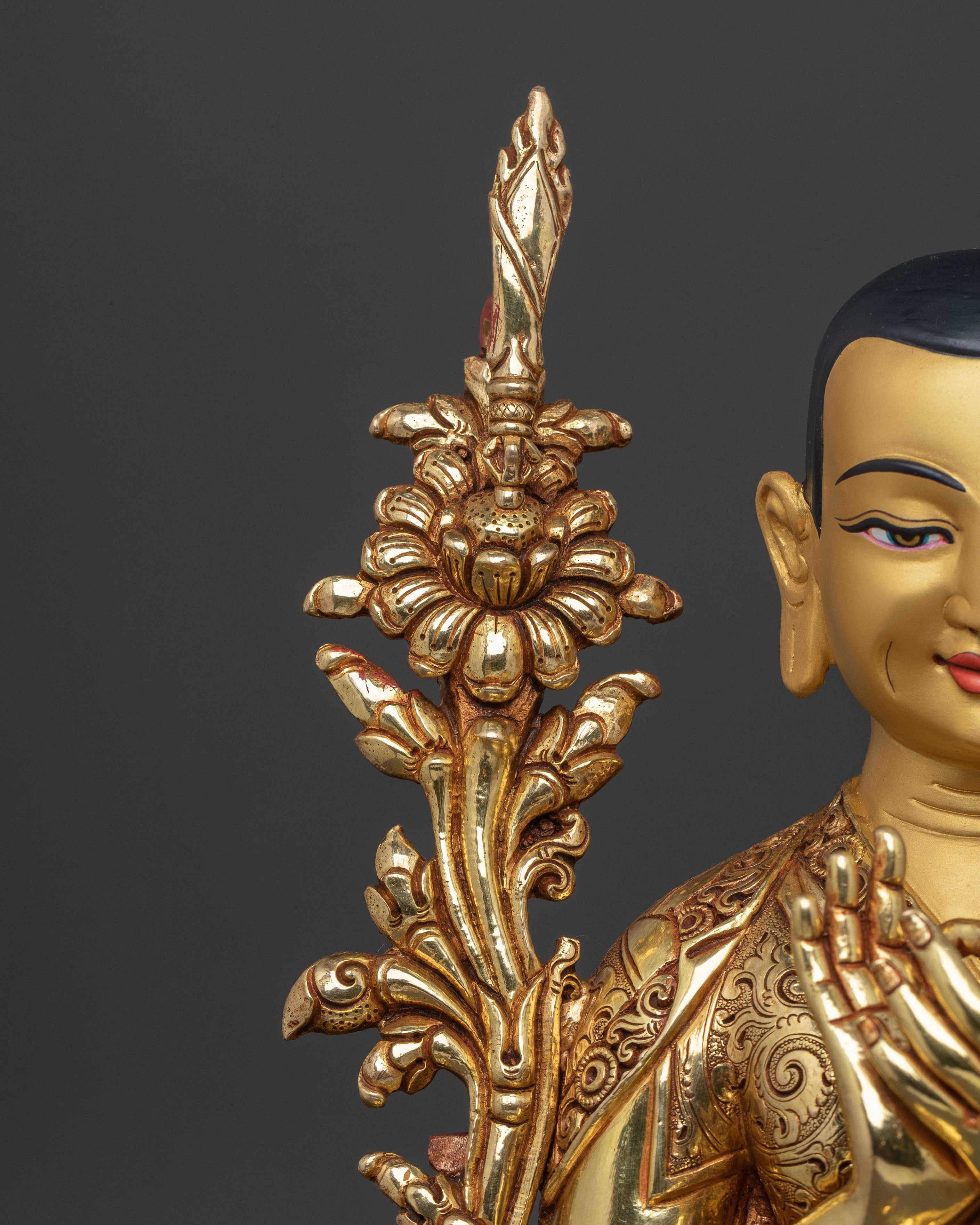 Buddhist Statue Set of Tsongkhapa with Disciples – Gilded Copper Masterpiece