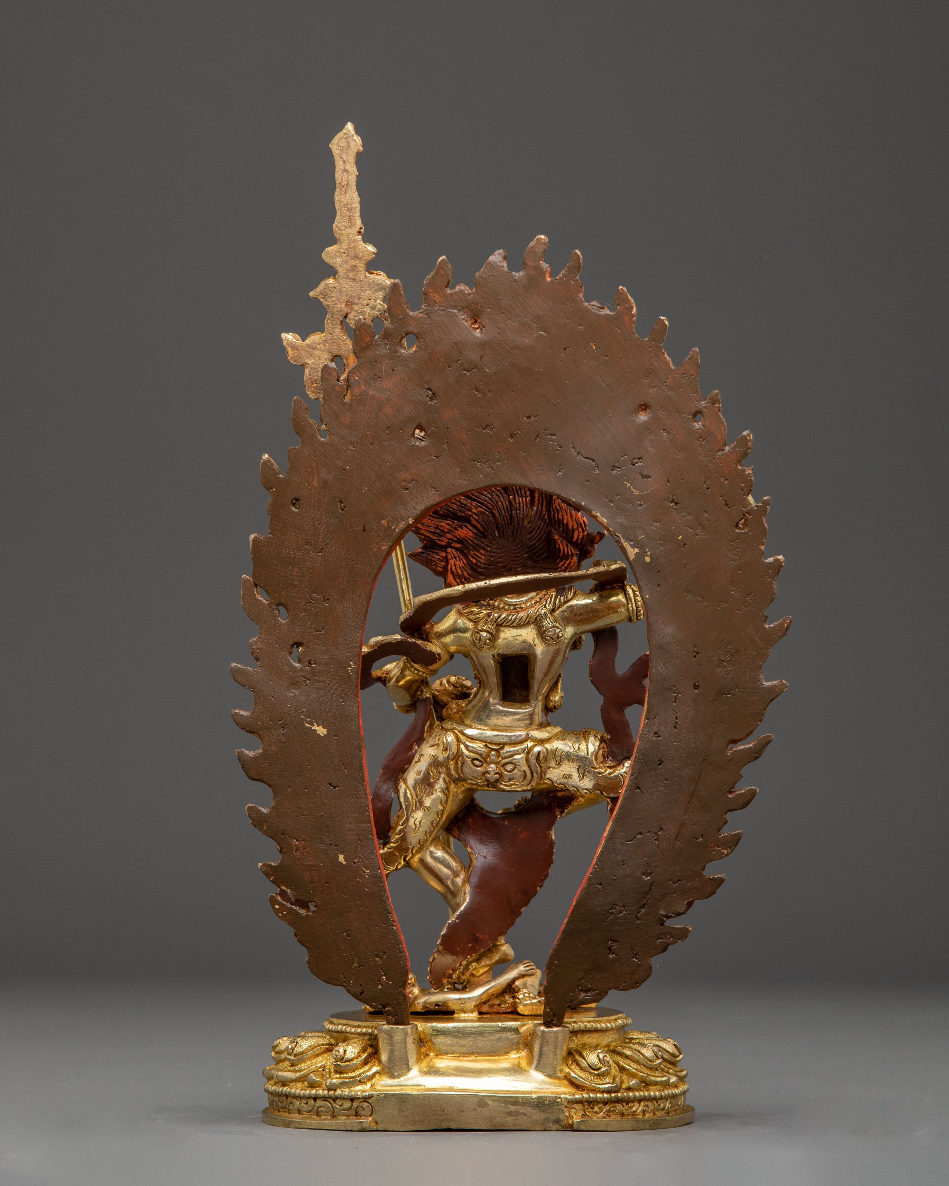 Handcrafted Dharma Protector Simhamukha Statue