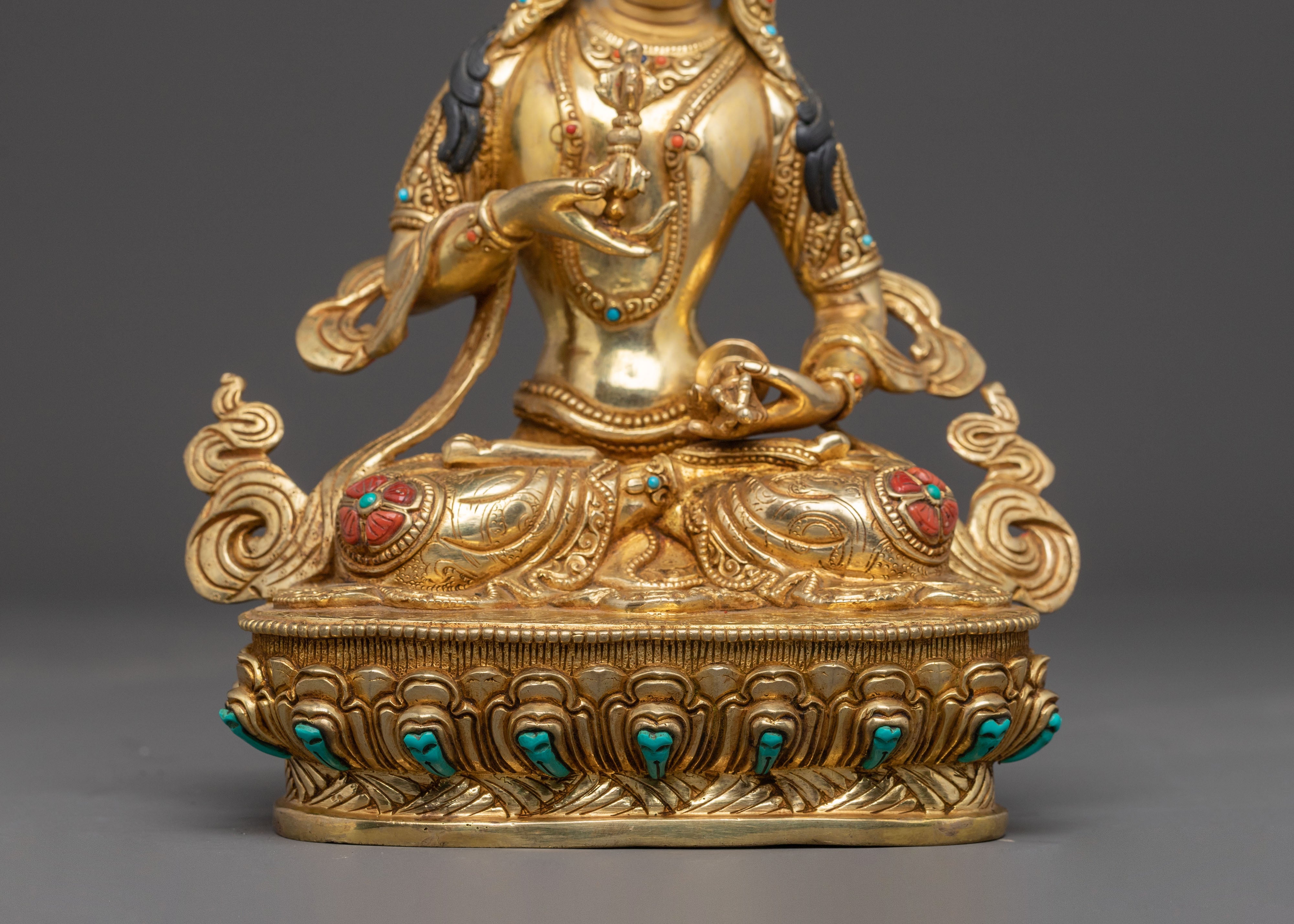 Handcrafted Holy Vajrasattva Statue – 24K Gold Gilded Copper
