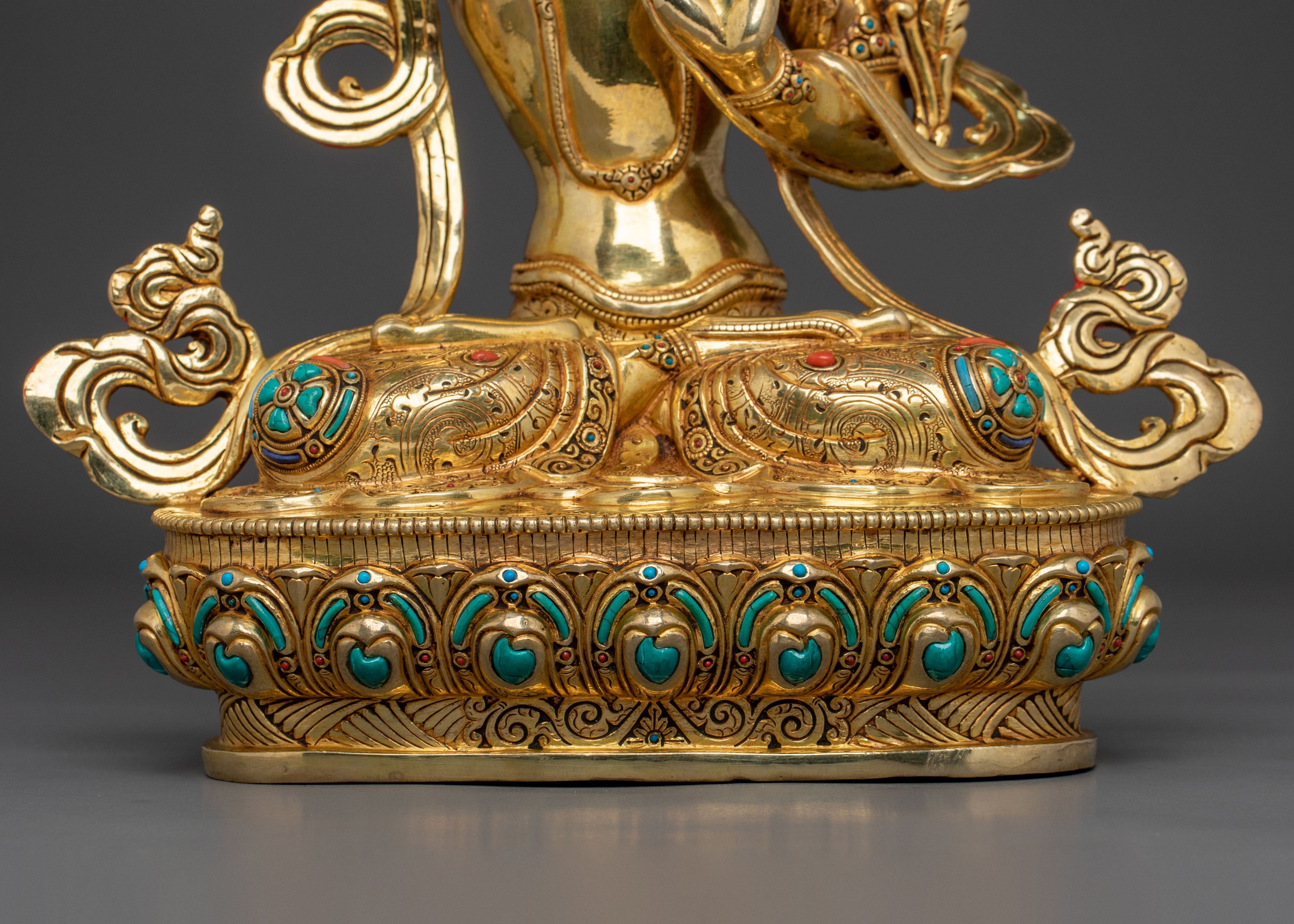 Handcrafted Himalayan Manjushri Statue | Wisdom Deity Sculpture