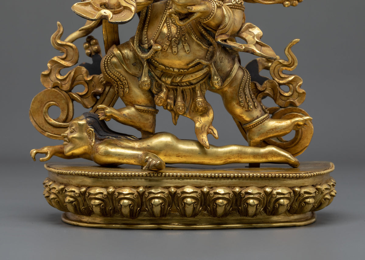 Sacred Protector Four Armed Mahakala Statue