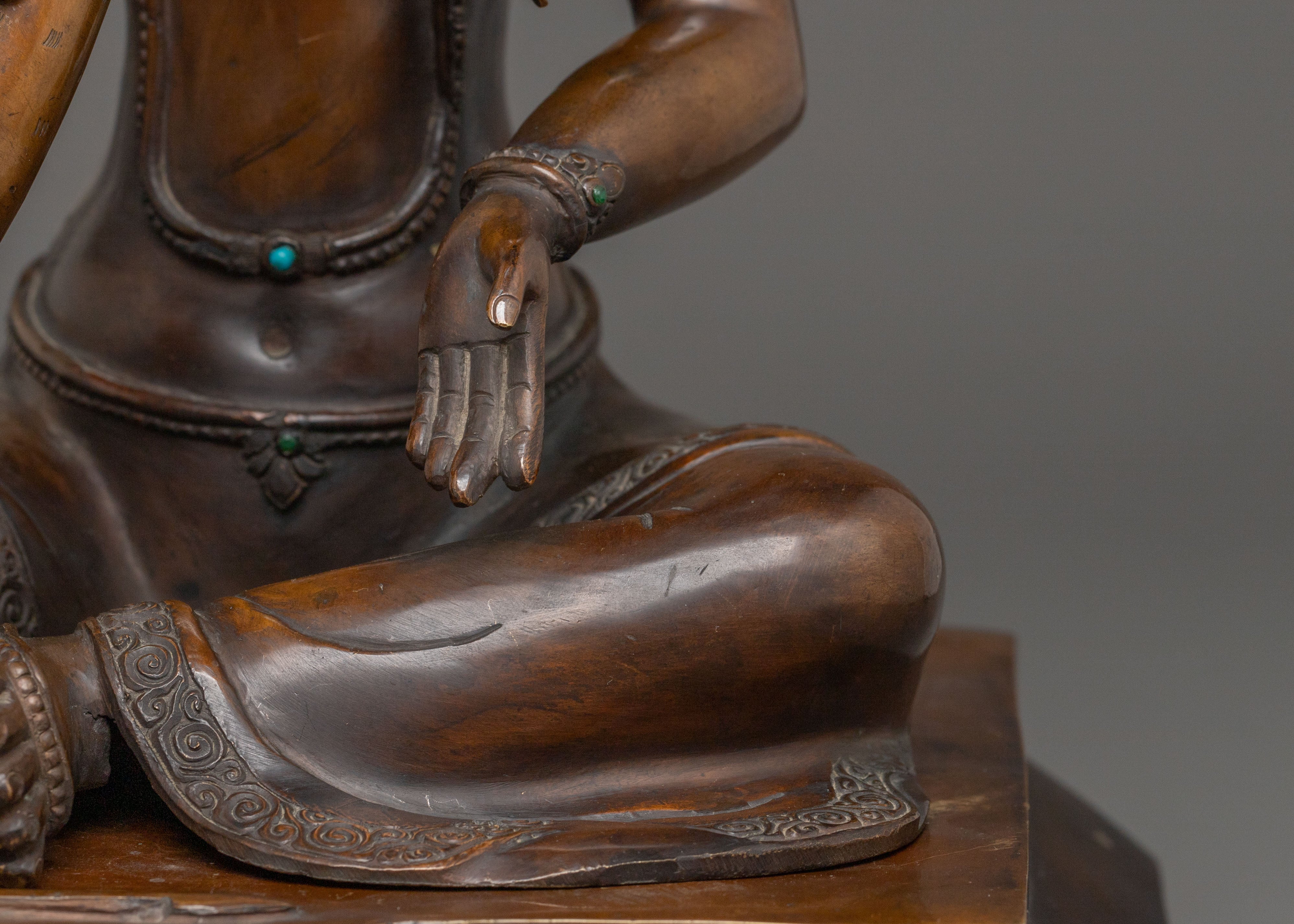 Siddhartha Gautama Oxidized Copper Statue
