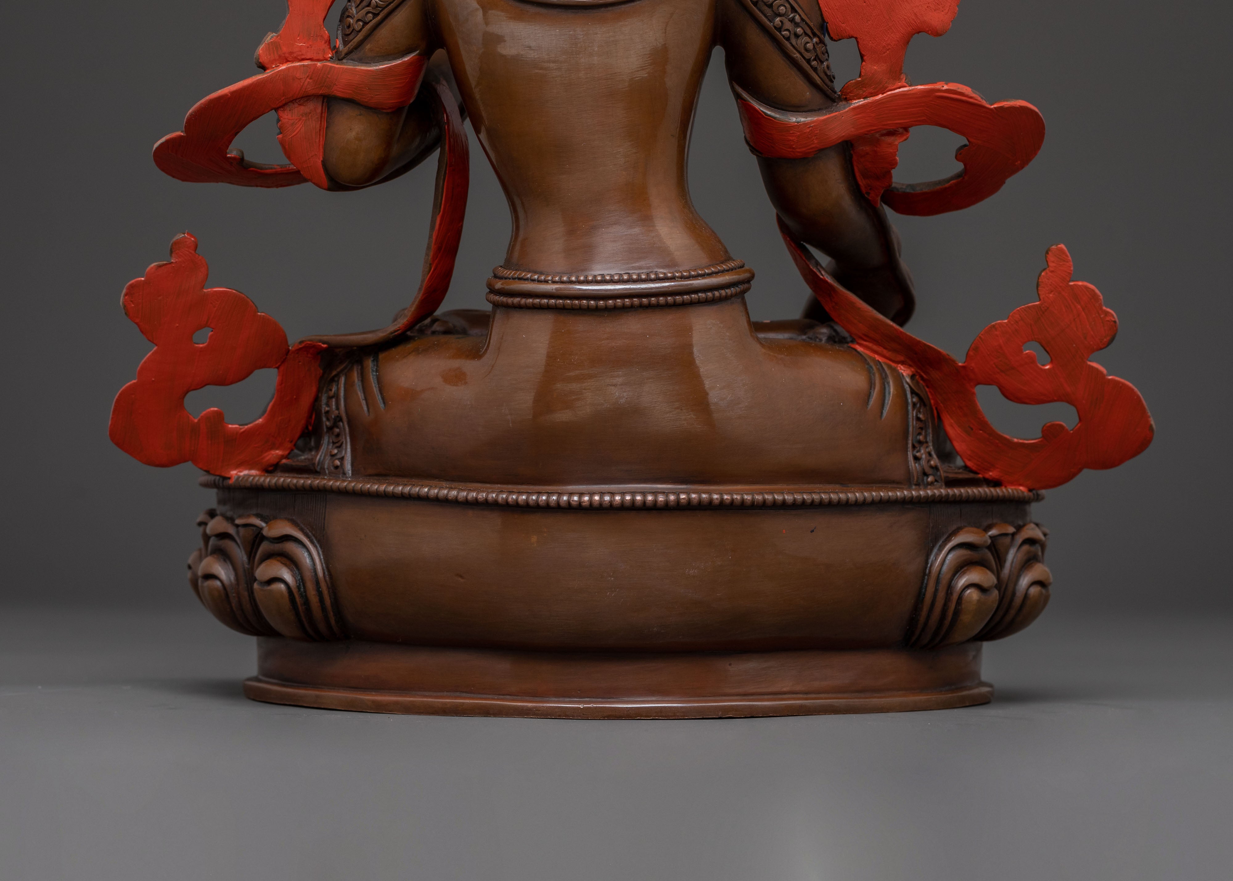 Spiritual White Tara Statue – Oxidized Copper Body