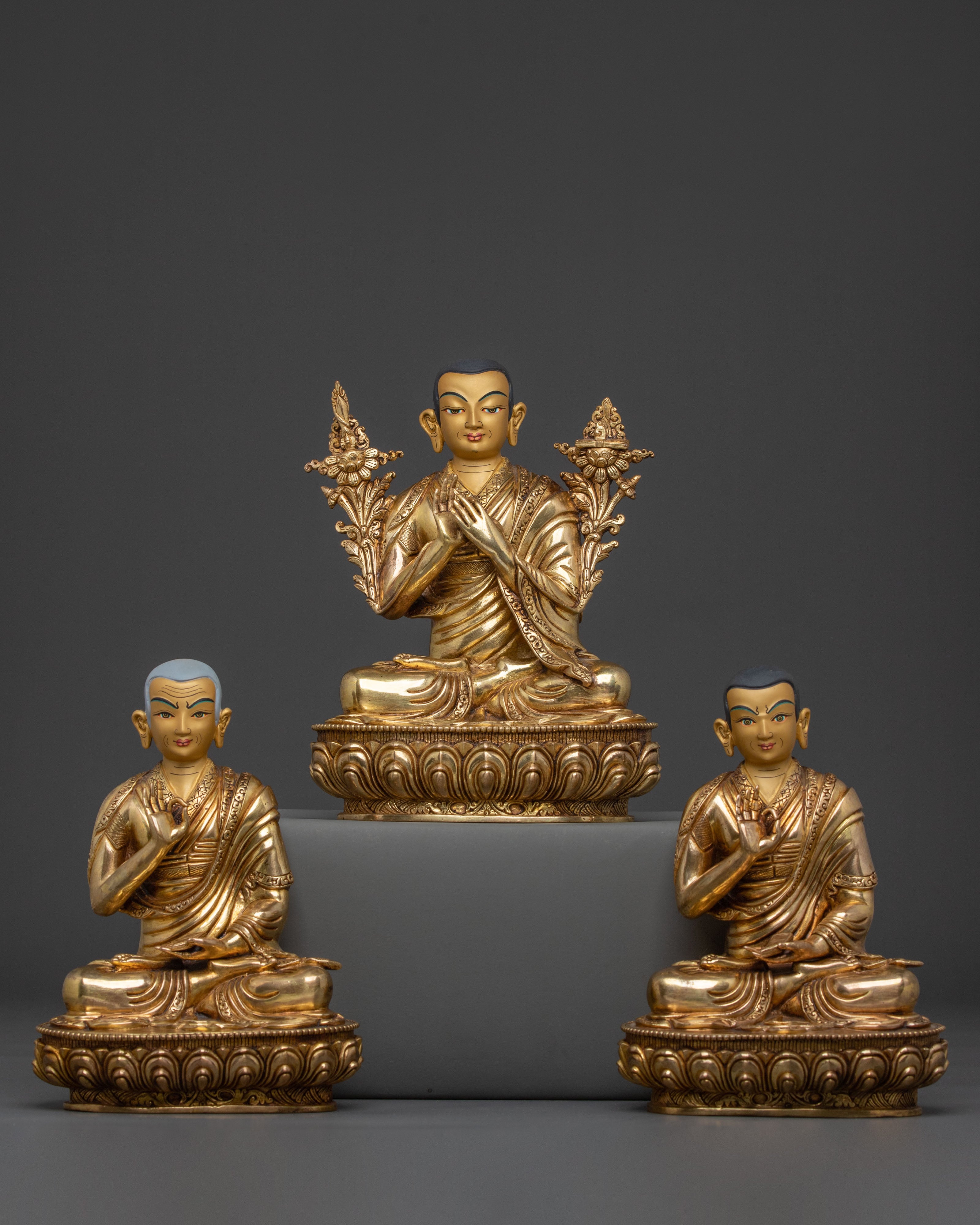 Tsongkhapa Divine Sculpture with Disciples | Symbol of Wisdom